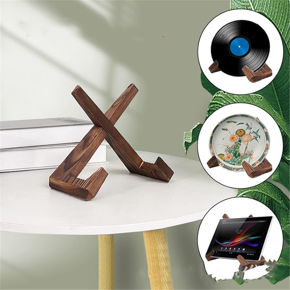 Rustic Brown Kitchen Counter Cookbook Stand for Recipe Book More