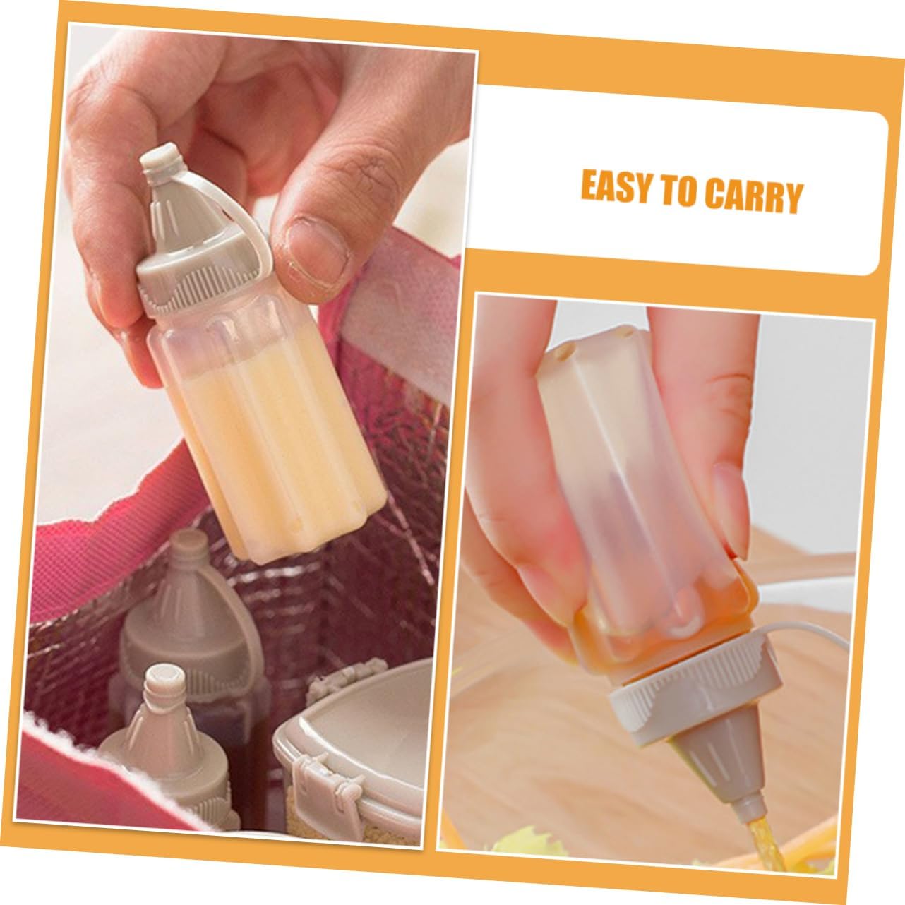 VILLFUL 12-Pack Squeeze Bottles for Condiments
