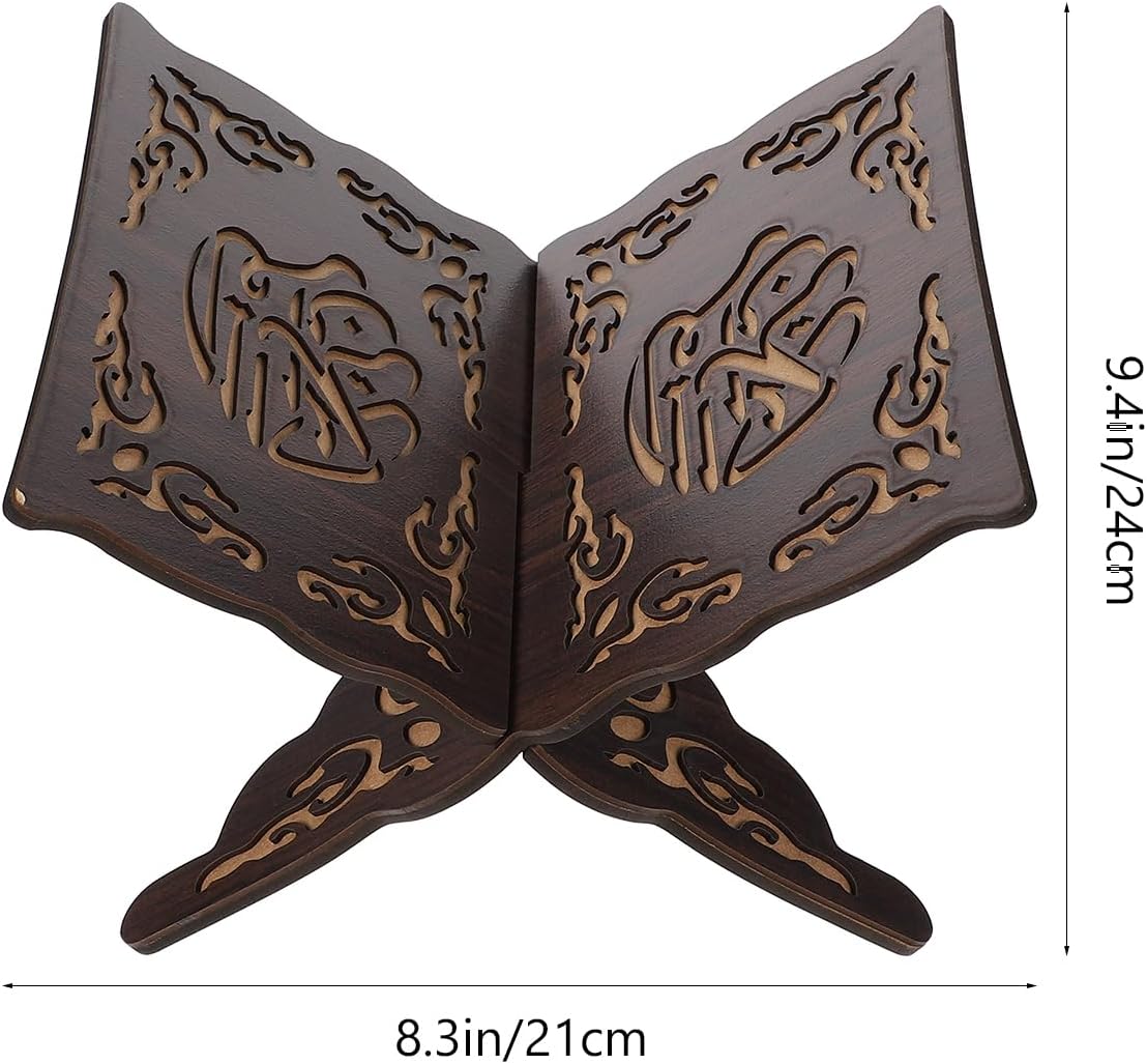 BESTOYARD Wooden Quran Book Stand Foldable Religious Holder