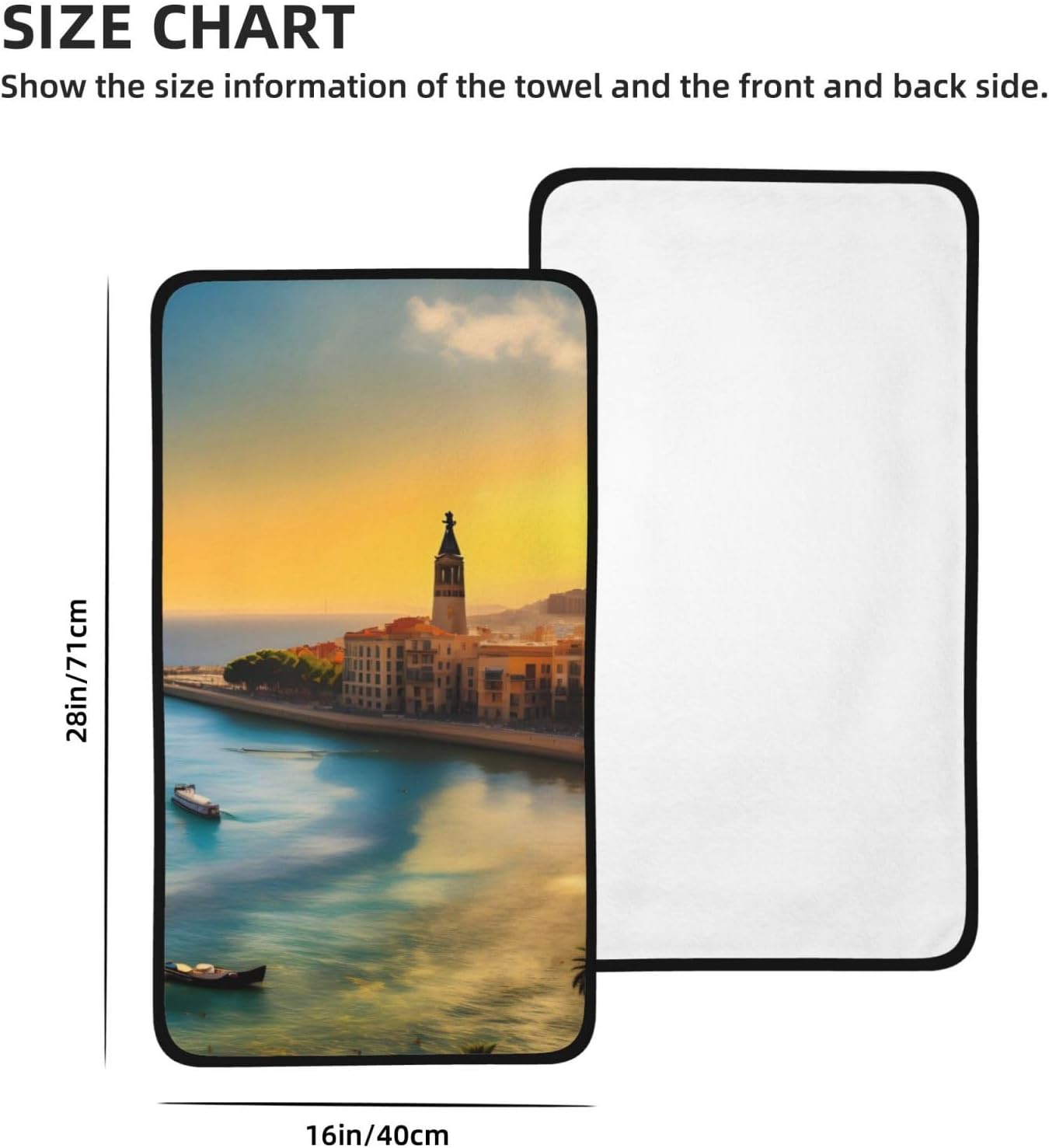 Sunset Velvet Towel 16x28