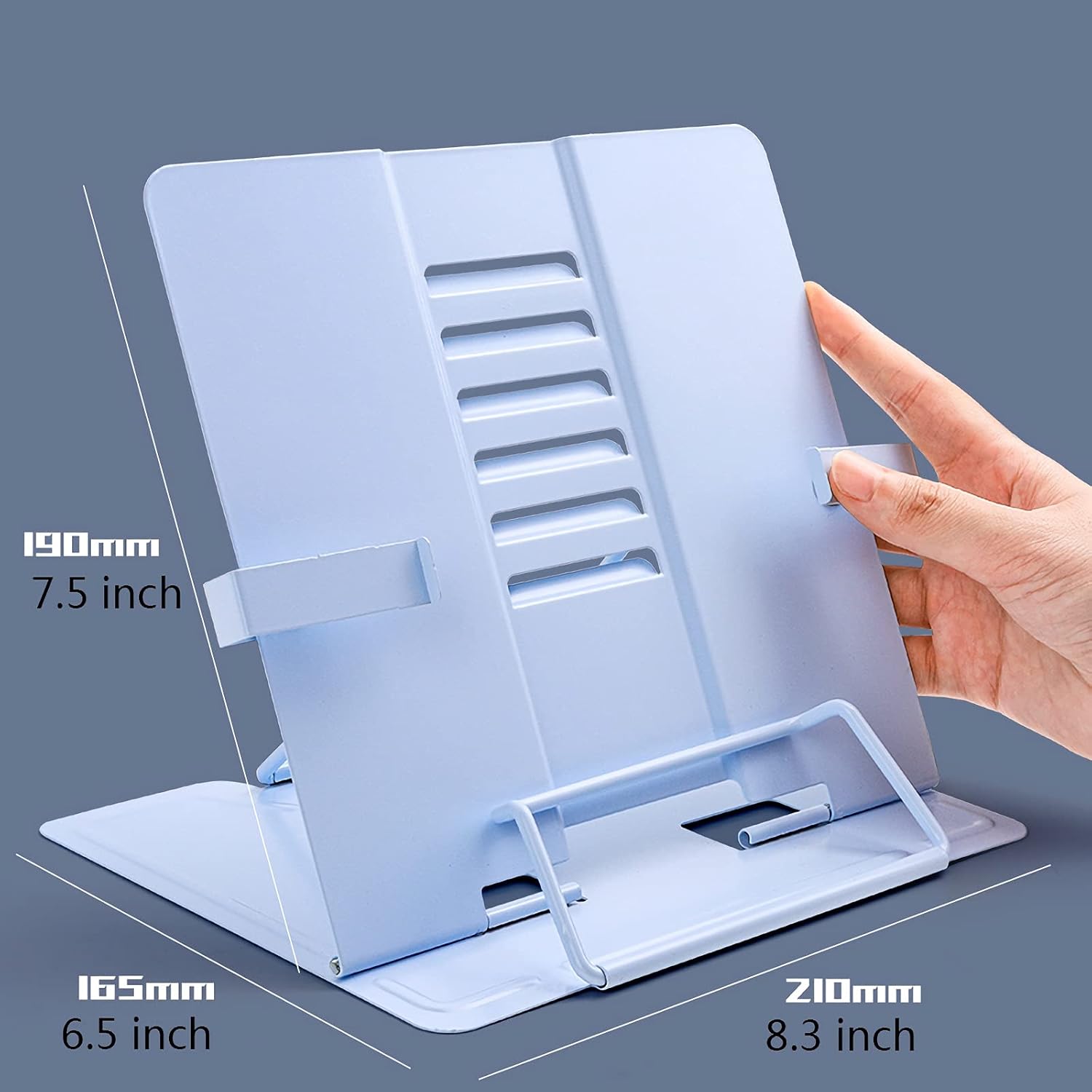 Yuidaaavzz Adjustable Metal Book Stand 1