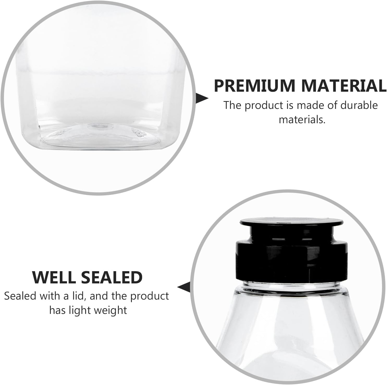 Zerodeko Jar Sugar Pot 4Pcs Sauce Squeeze Bottles