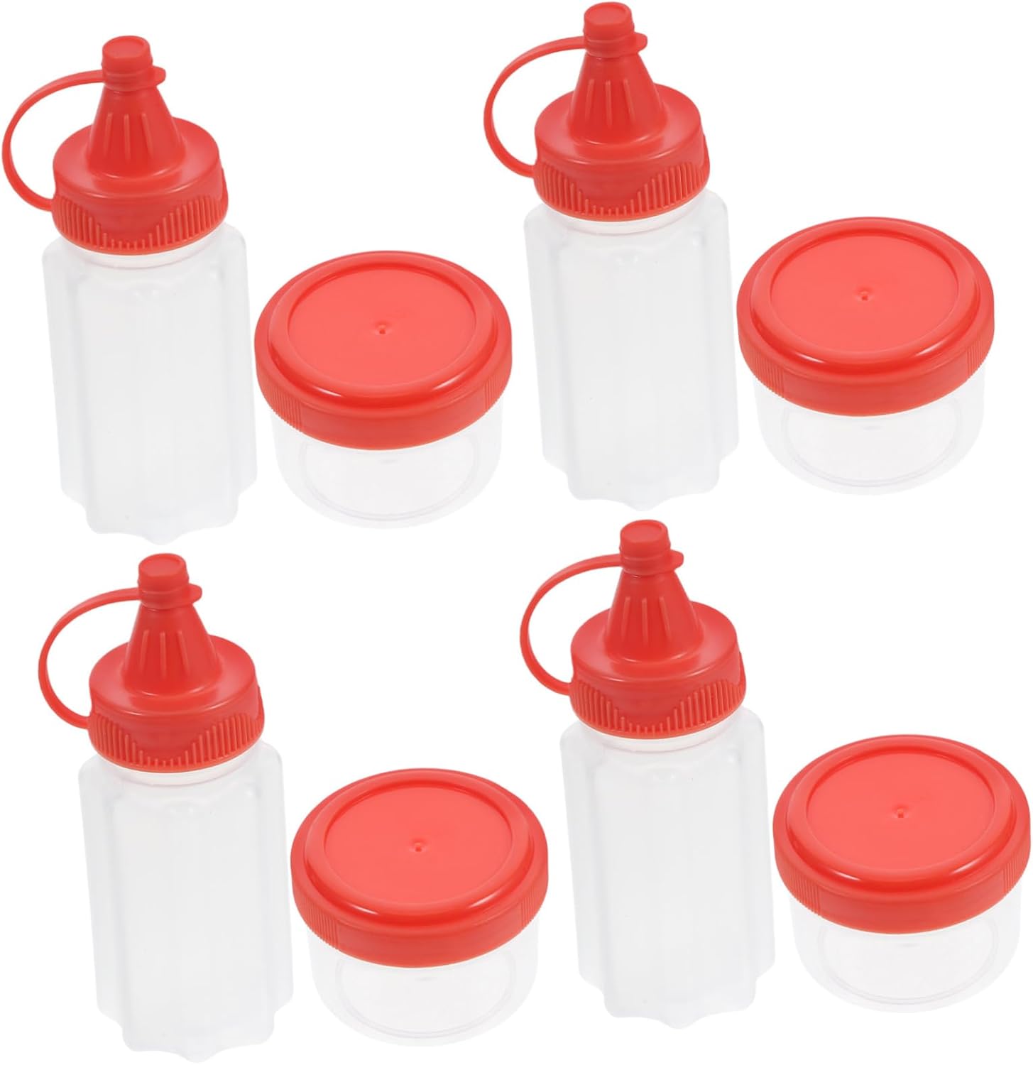 Transparent Squeeze Bottle Condiment Holder PP Material Leak-Proof Design Compact Portable