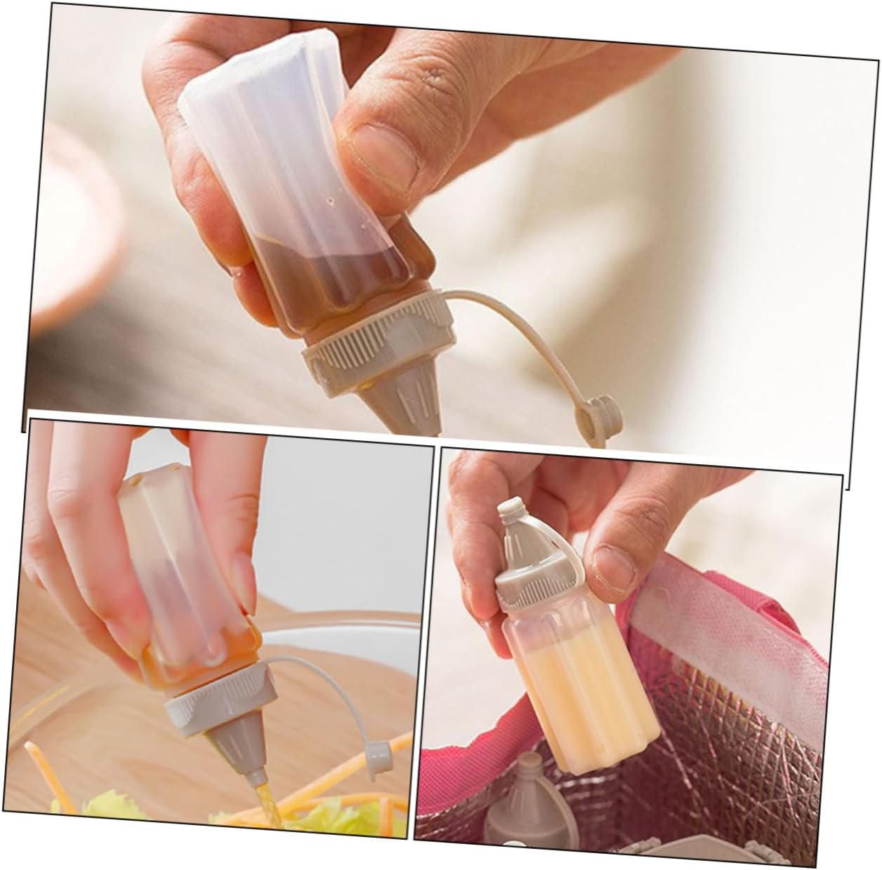 12-Pack Leak-Free Condiment Squeeze Bottles