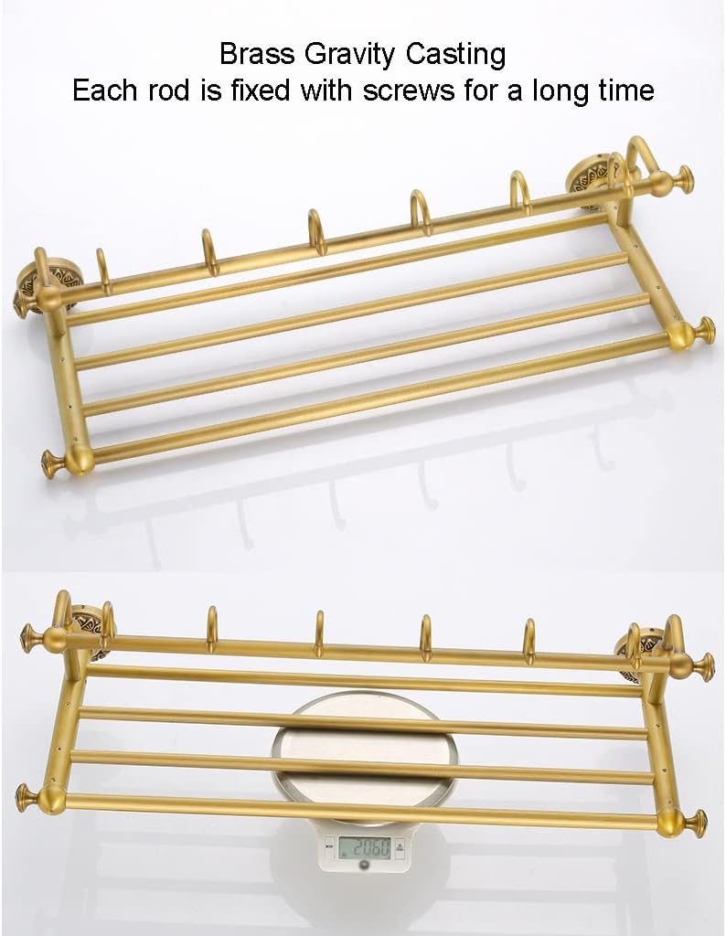 Antique Copper Bath Towel Rack