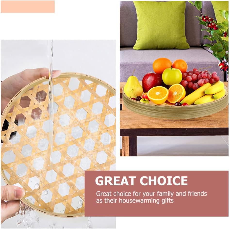 Bamboo Sieve Basket Set 2-Pack