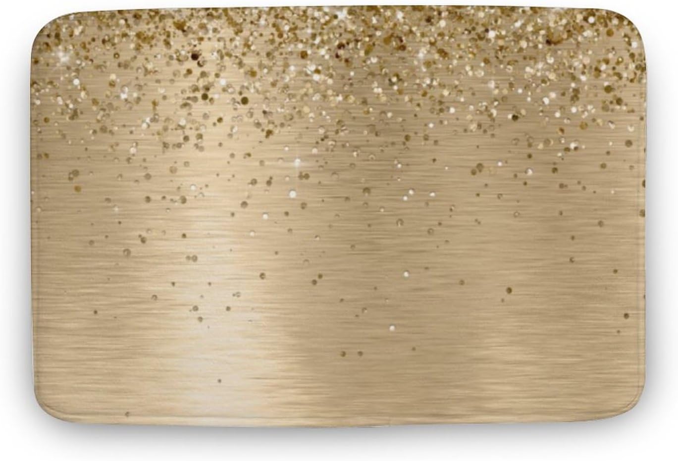 Luxury Gold Bathroom Rug Soft Non-Slip Absorbent for Home Travel