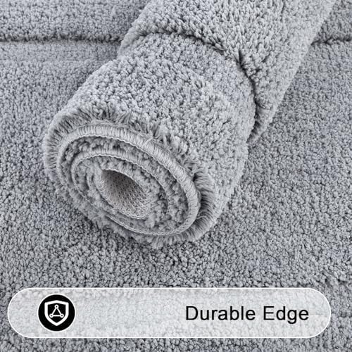 SHACOS Gray Super Soft Bath Rug 20x47