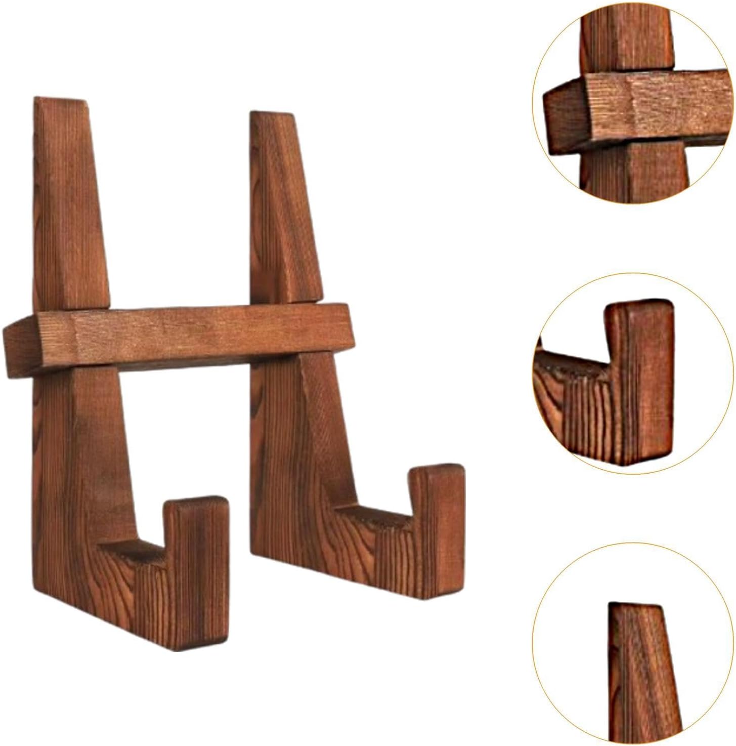 Rustic Wooden Cookbook Holder for Kitchen