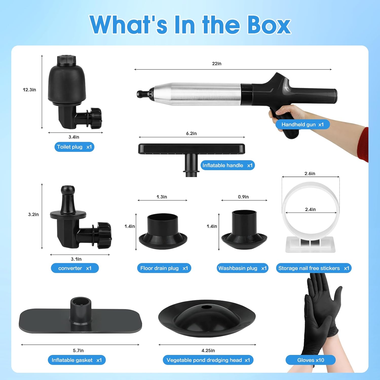 LPZ Heavy-Duty Toilet Plunger