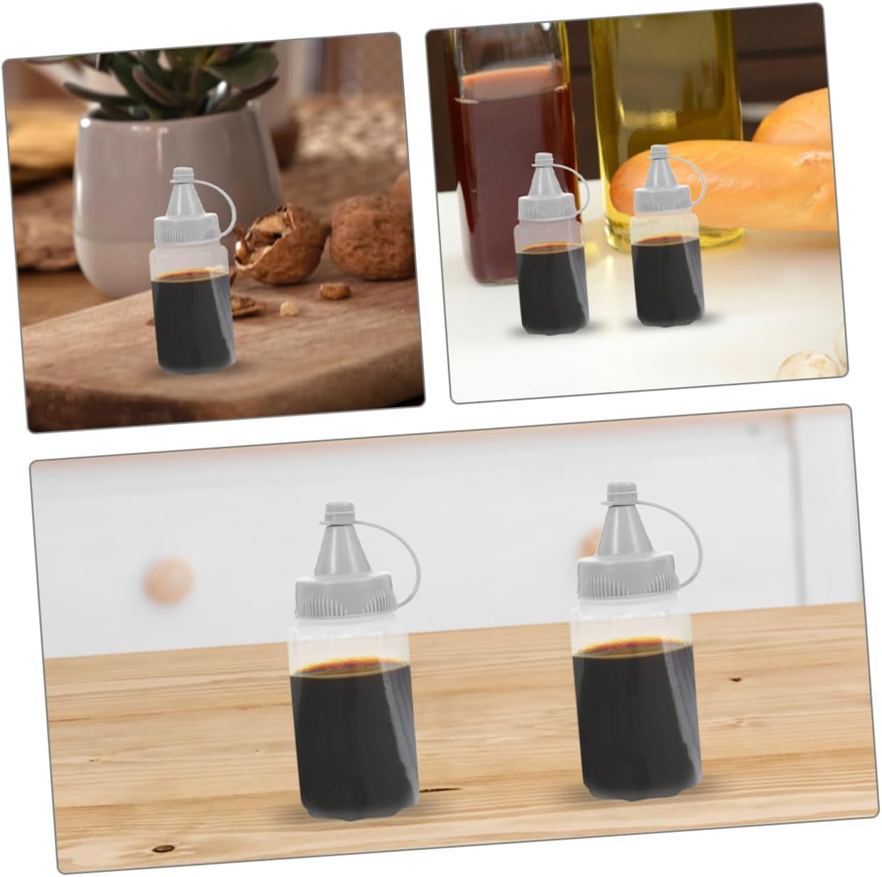 Luxshiny 8PCS Portable Condiment Squeeze Bottles