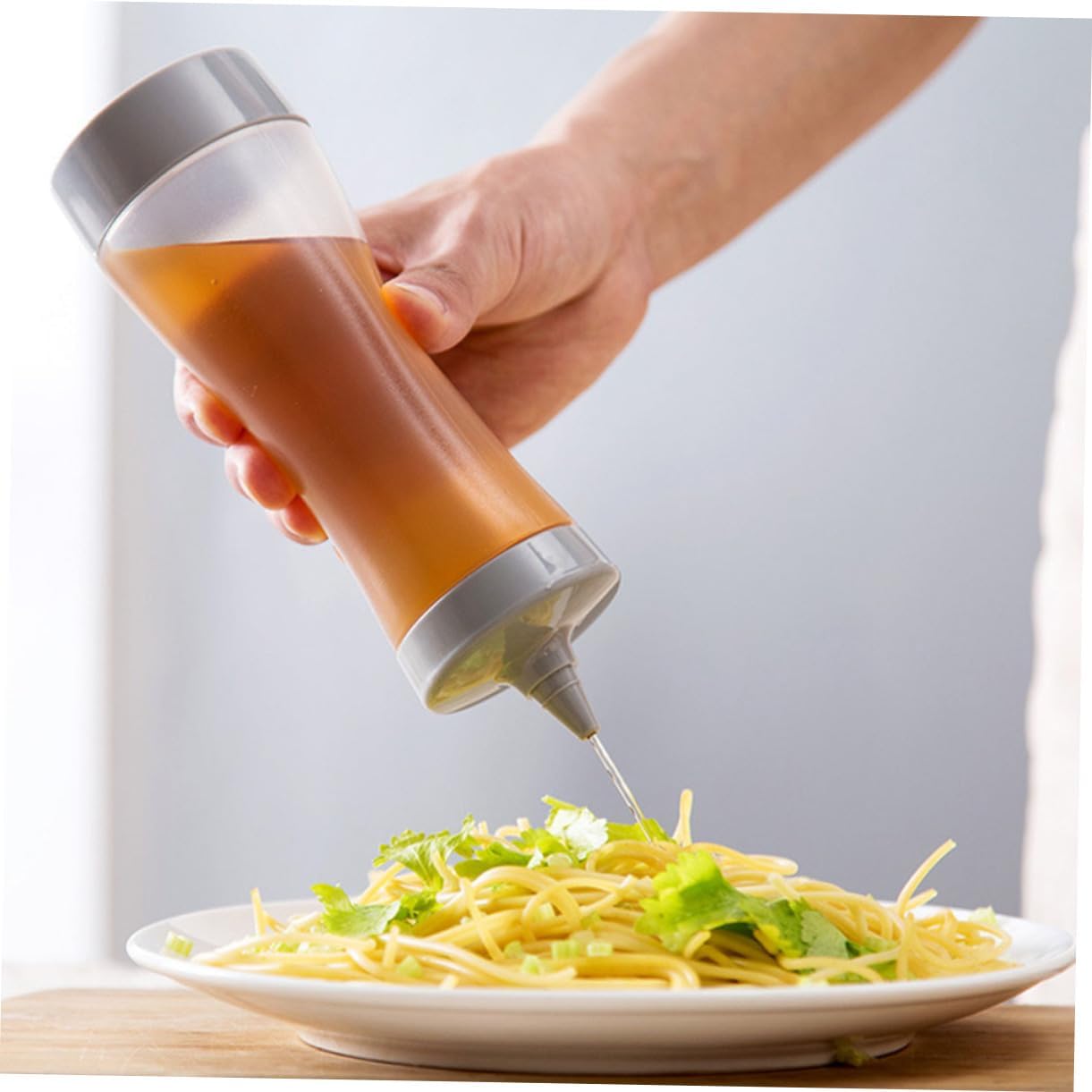 Sleek Set of 2 Condiment Squeeze Bottles