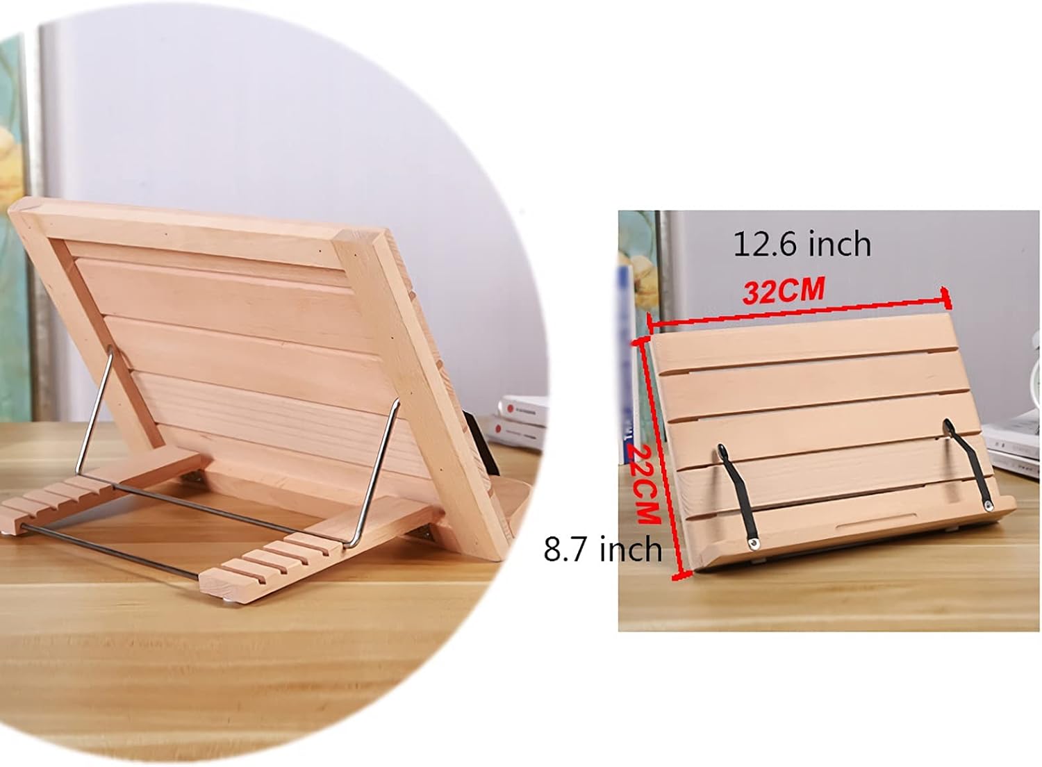 Portion-Perfect Compact Adjustable Book Stand