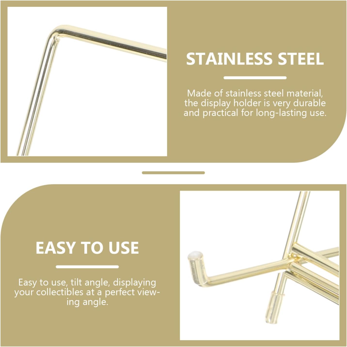 Minimalist Recipe Holder Art Display Stand Stainless Steel Table Stand