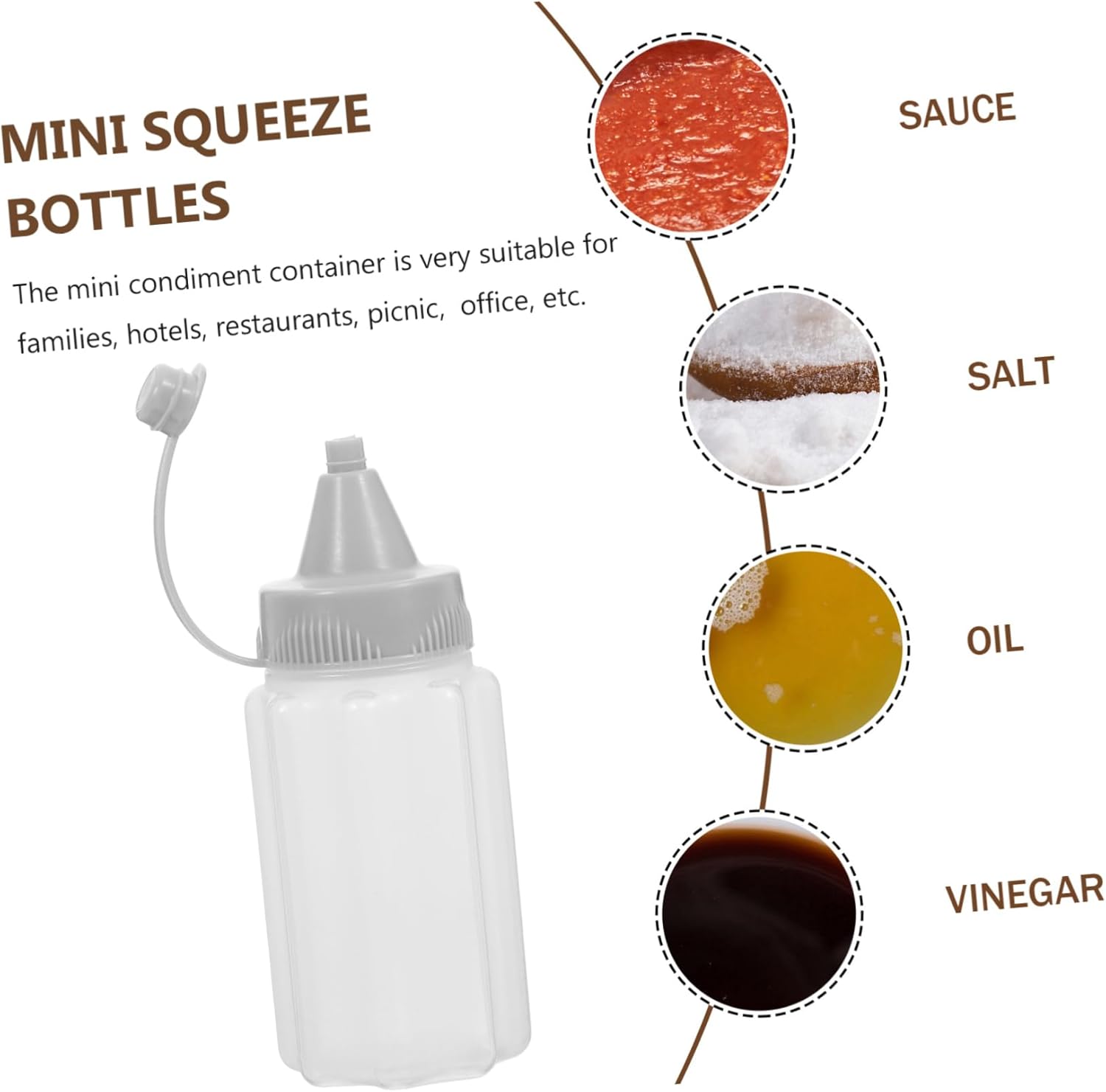 4-Piece Reusable Squeeze Bottles - Perfect for Cooking Travel and Crafts