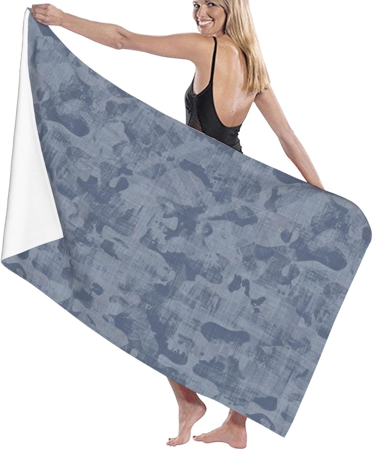 Comfy Durable French Blue Bath Towel
