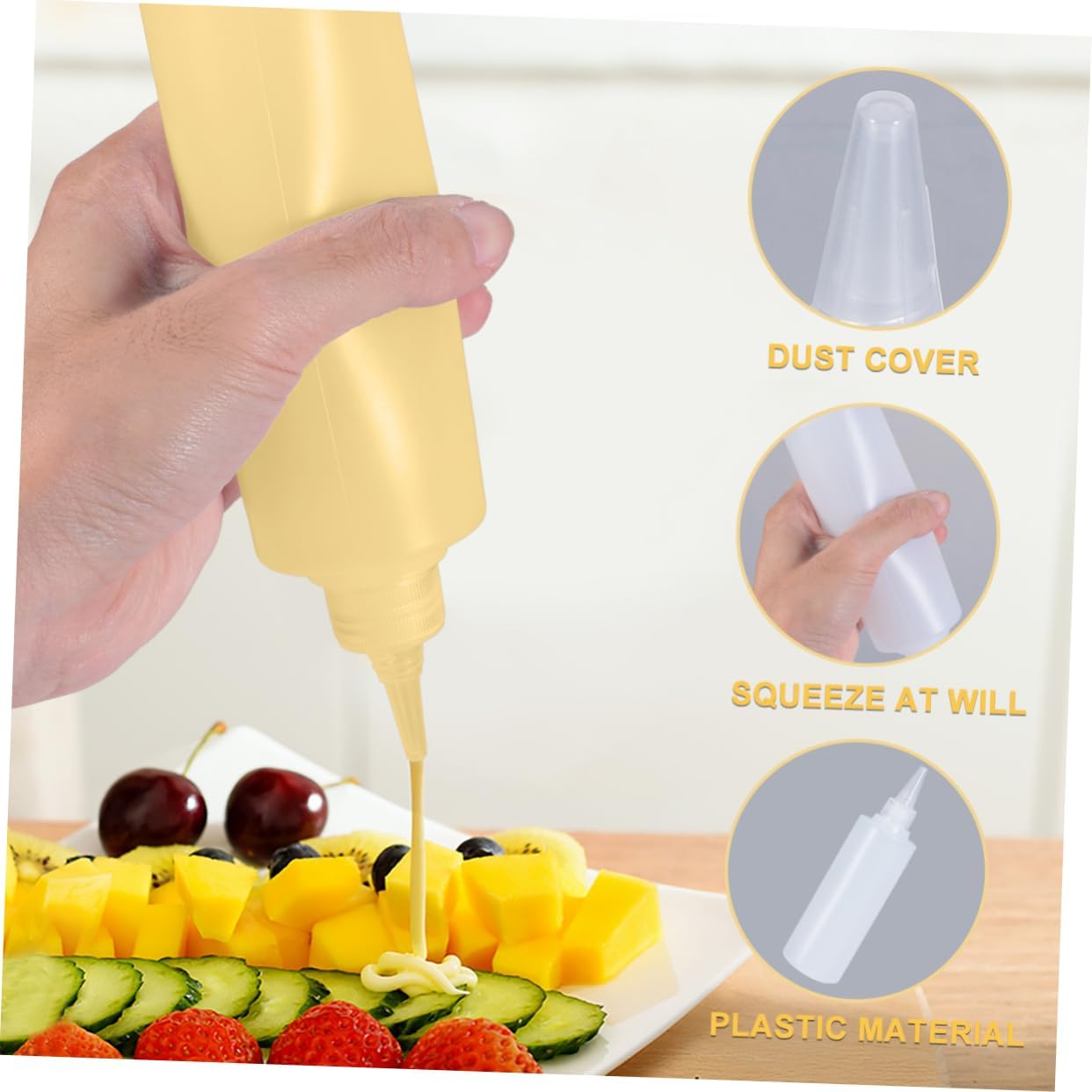 6 Set Squeeze Bottles for Kitchen condiments