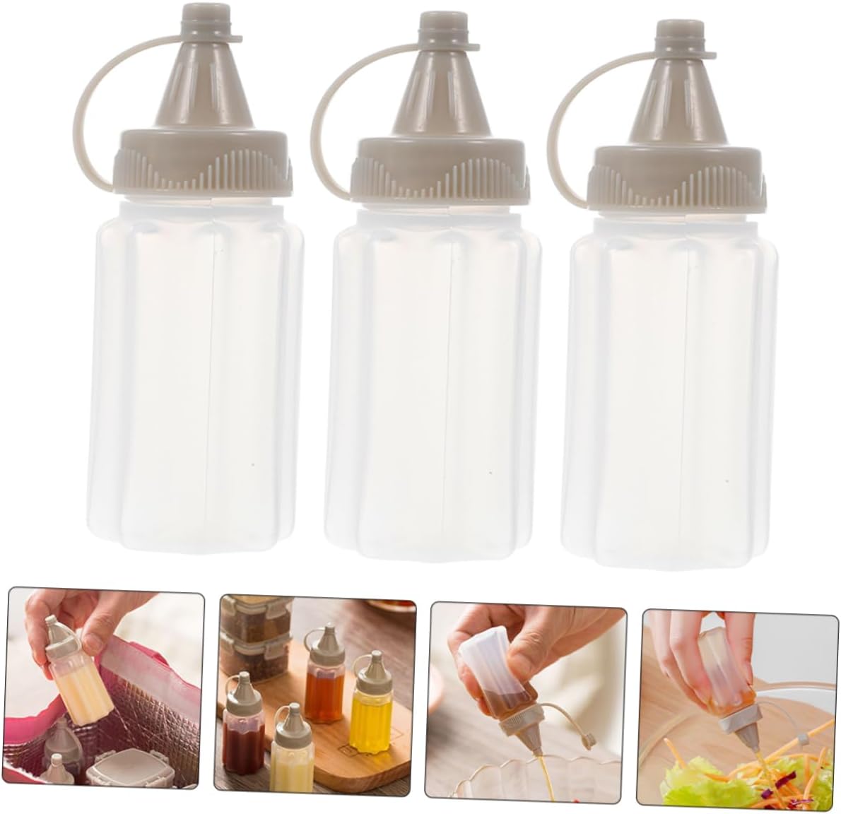 12-Pack Leakproof Squeeze Bottles for Sauces Condiments