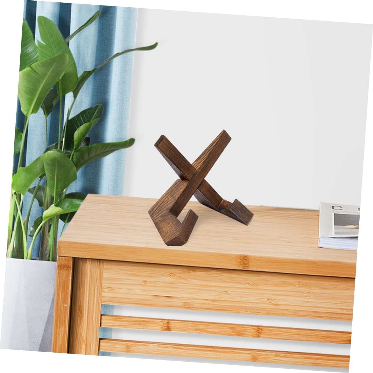 PRETYZOOM Elegant Wooden Recipe Stand for Kitchen Countertop