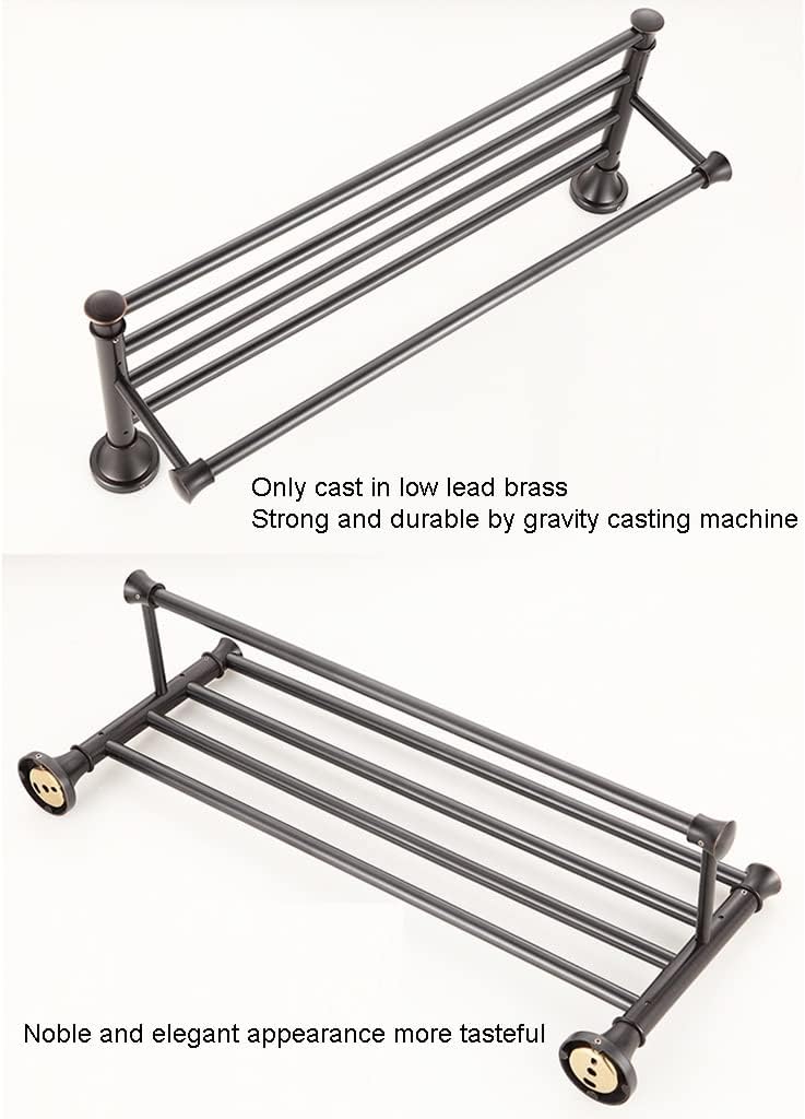 All-Copper Black Towel Rack Minimalist Bathroom hardware
