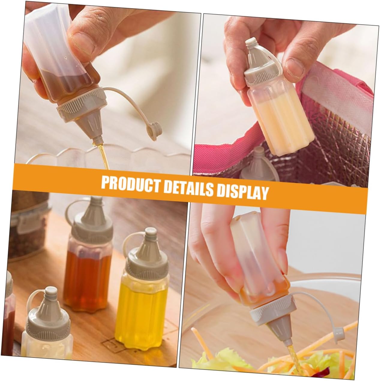 12-Pack Leak-Free Condiment Squeeze Bottles