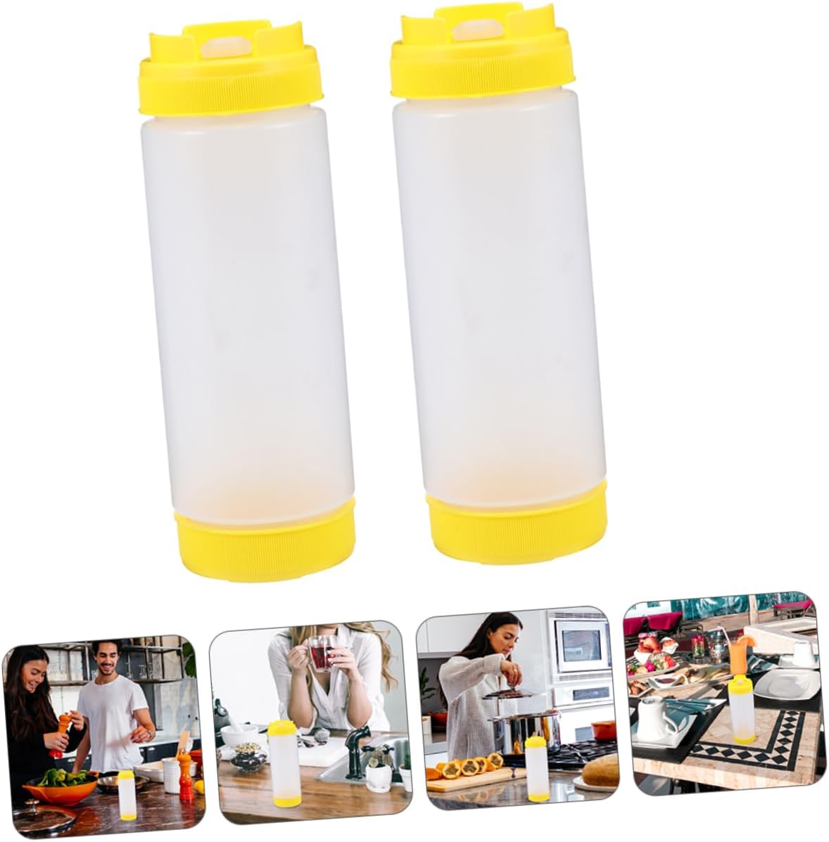 FETECHL Plastic Squeeze Bottles - 20oz for 2