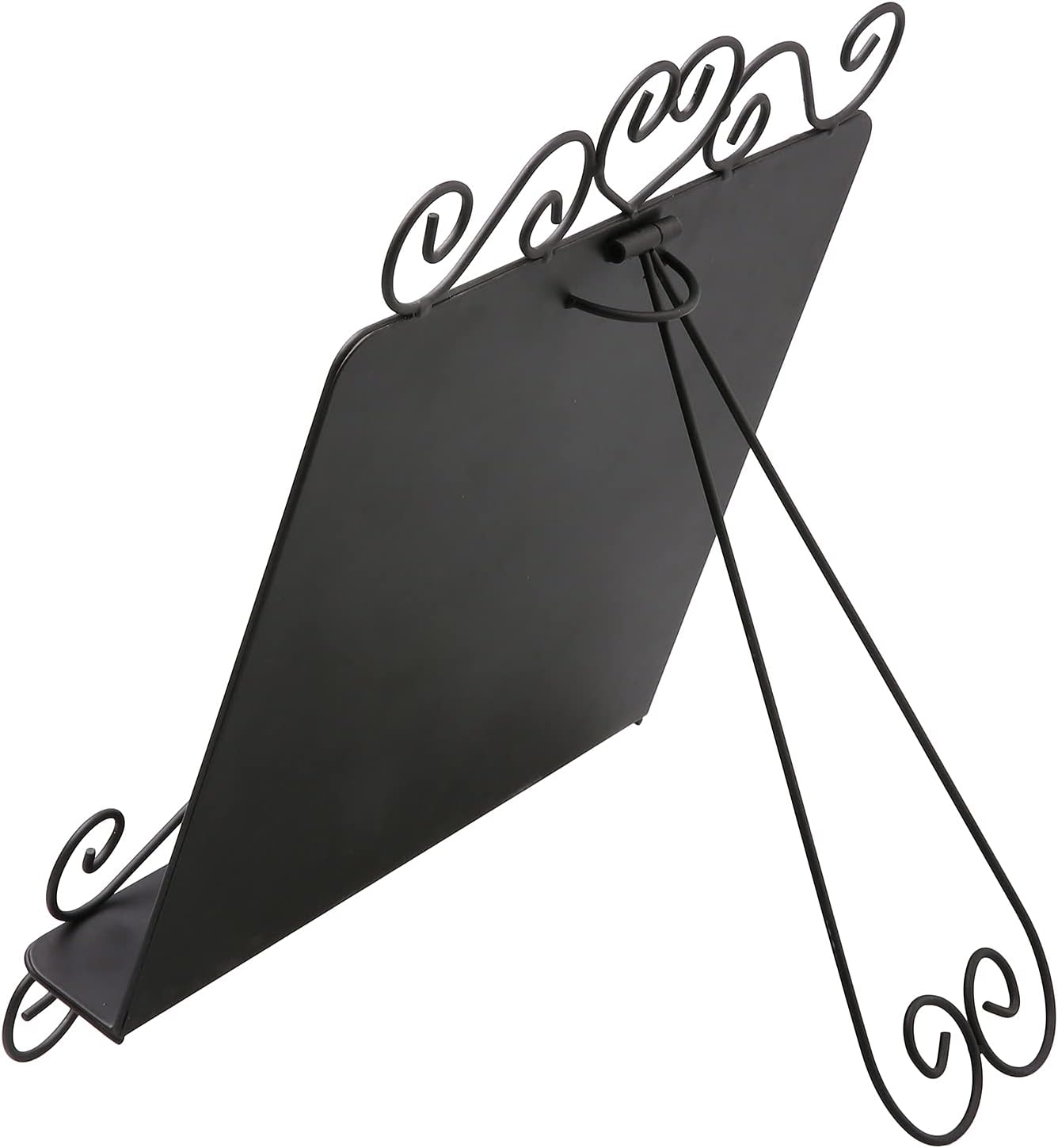 MyGift Black Metal Kitchen Cookbook Stand