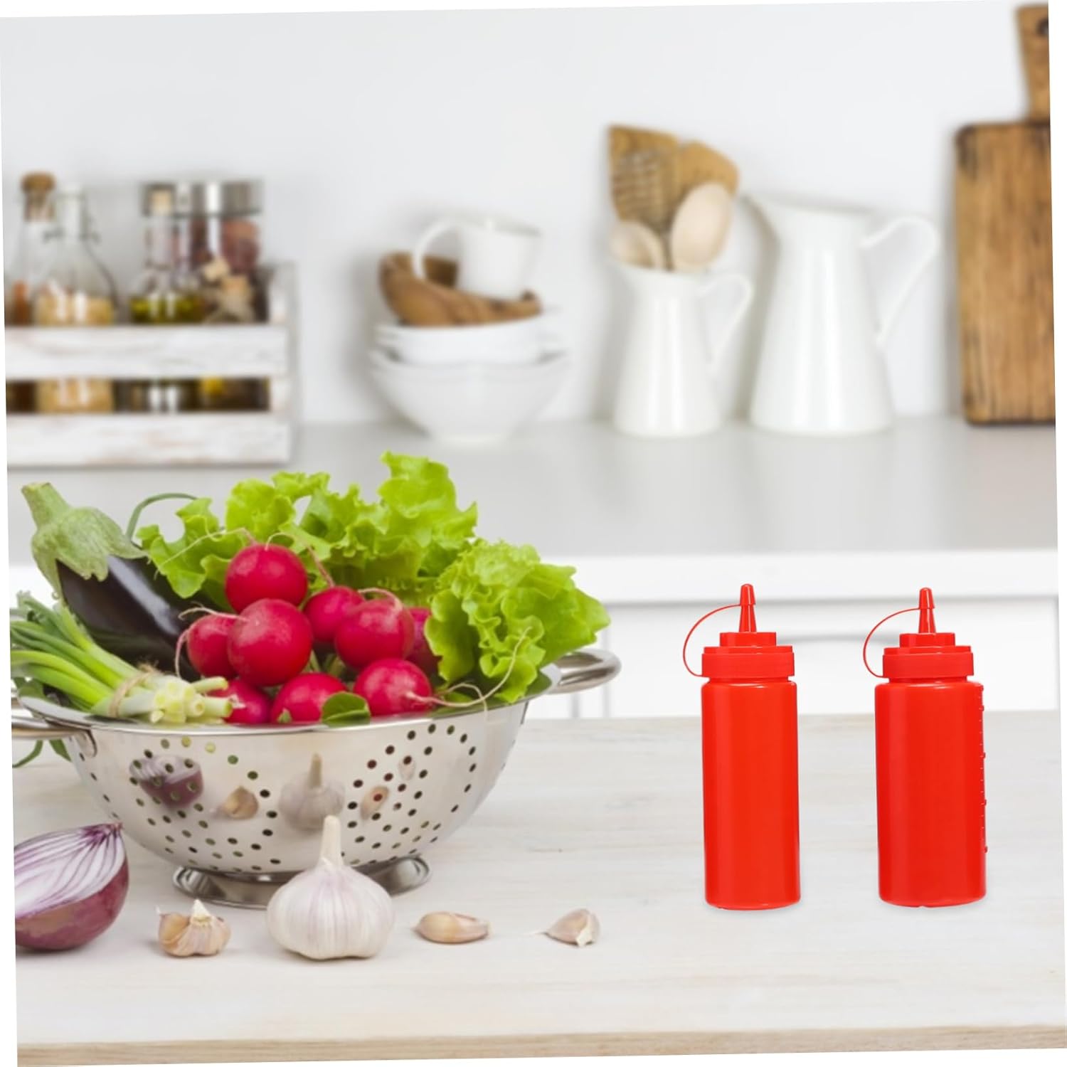 FELTECHELECTR 8pcs Tomato Sauce Squeeze Bottles for Condiments Kids-friendly Design