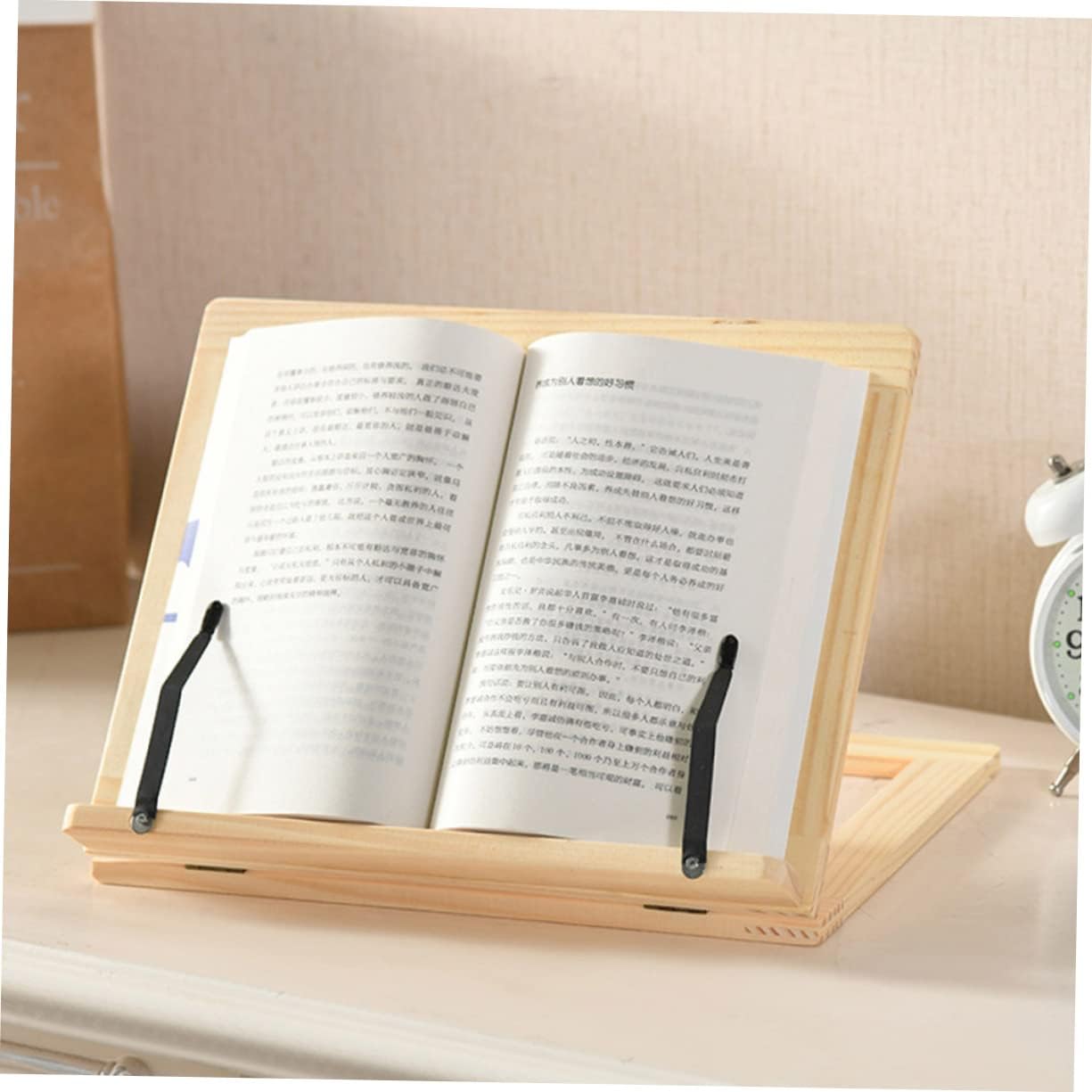 Eco-Friendly Wooden Reading Rack
