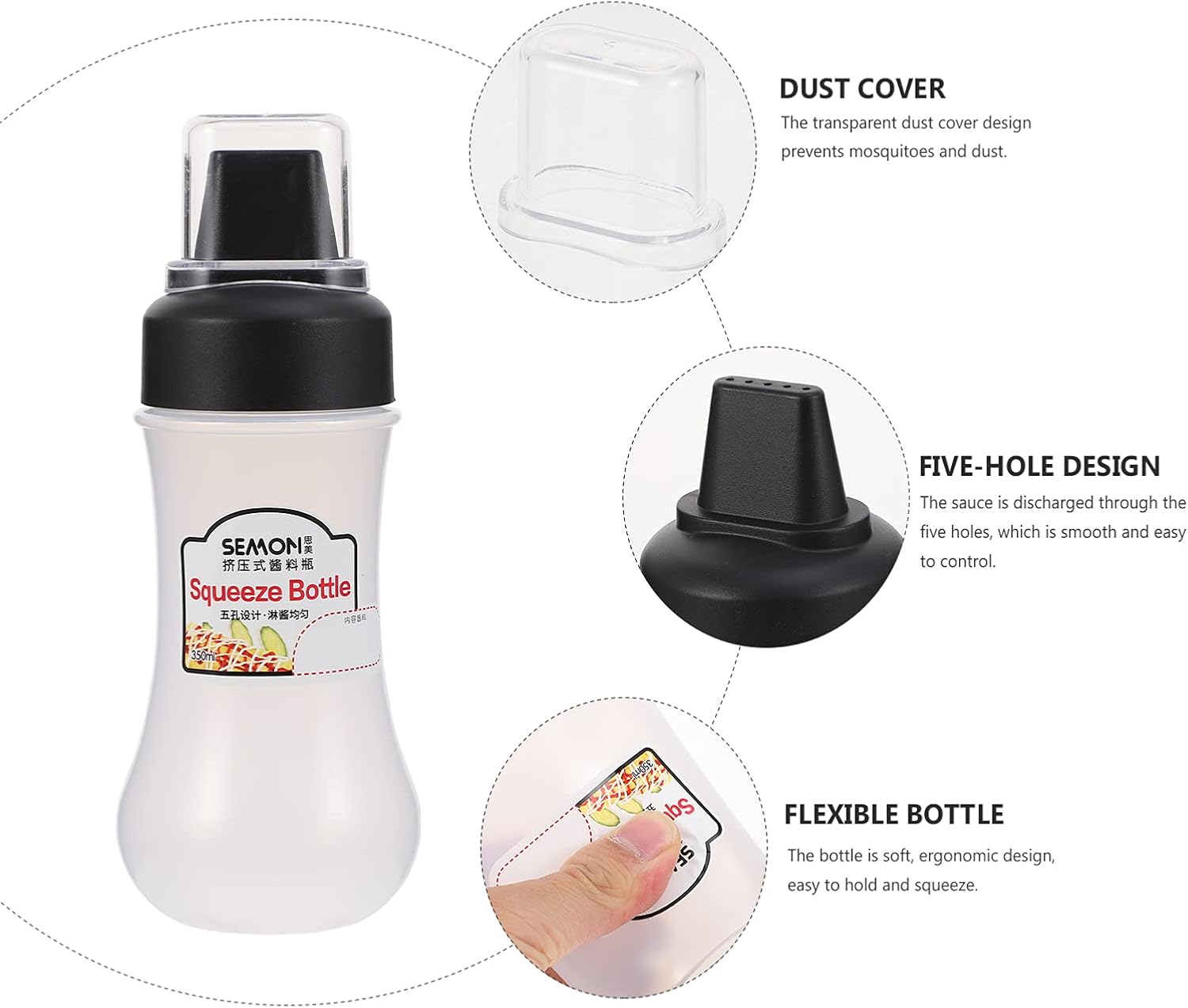 Hemoton 1pc Squeeze Condiment Bottle for Kitchen Use