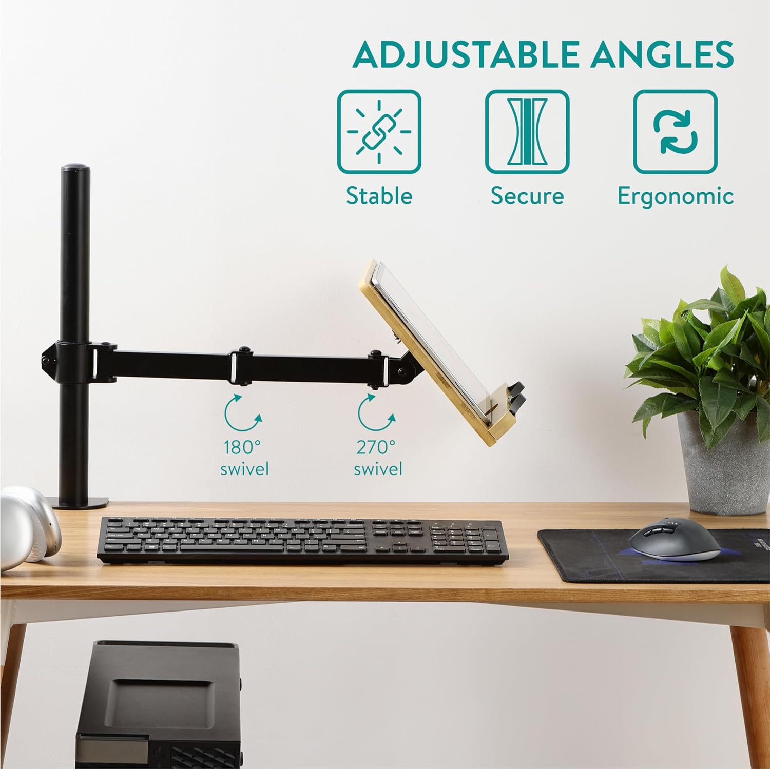 Enhance Workspace Efficiency Books Holder for Bamboo More