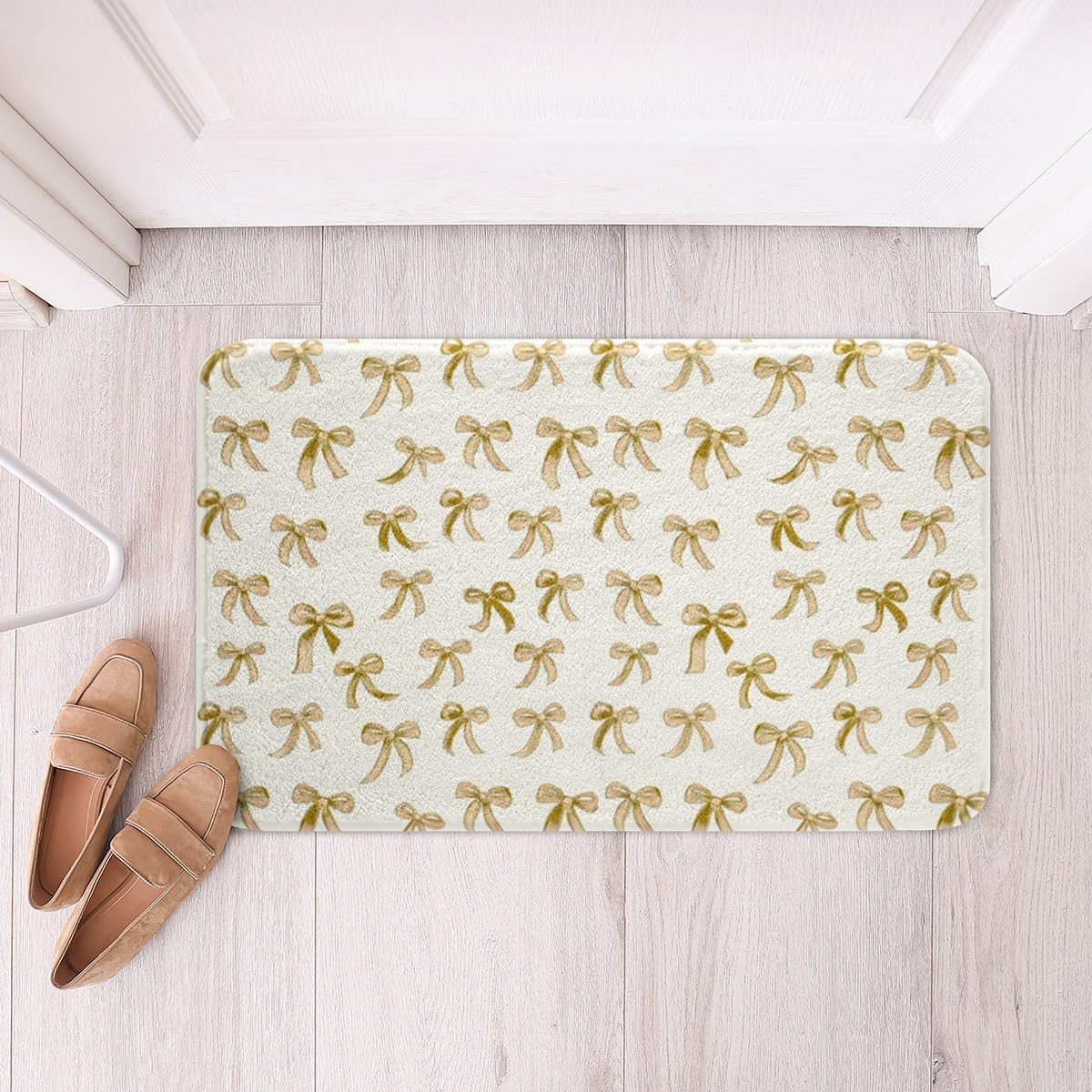 Erosebridal Yellow Bowknot Bath Rug 20x32