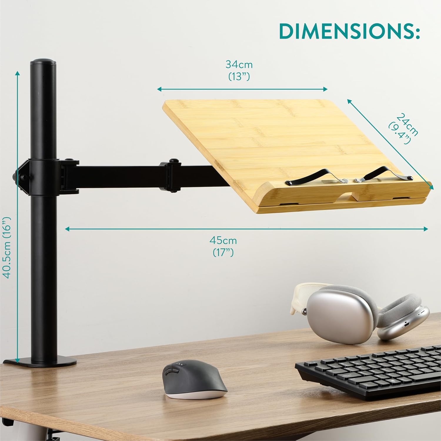 Enhance Workspace Efficiency Books Holder for Bamboo More