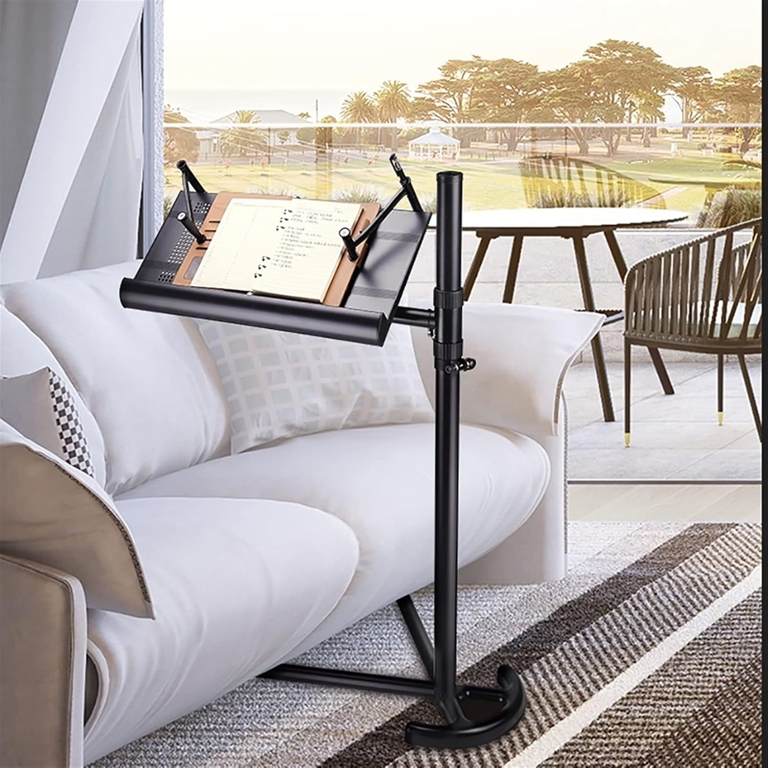 Adjustable Tablet Floor Stand with Ergonomic Design