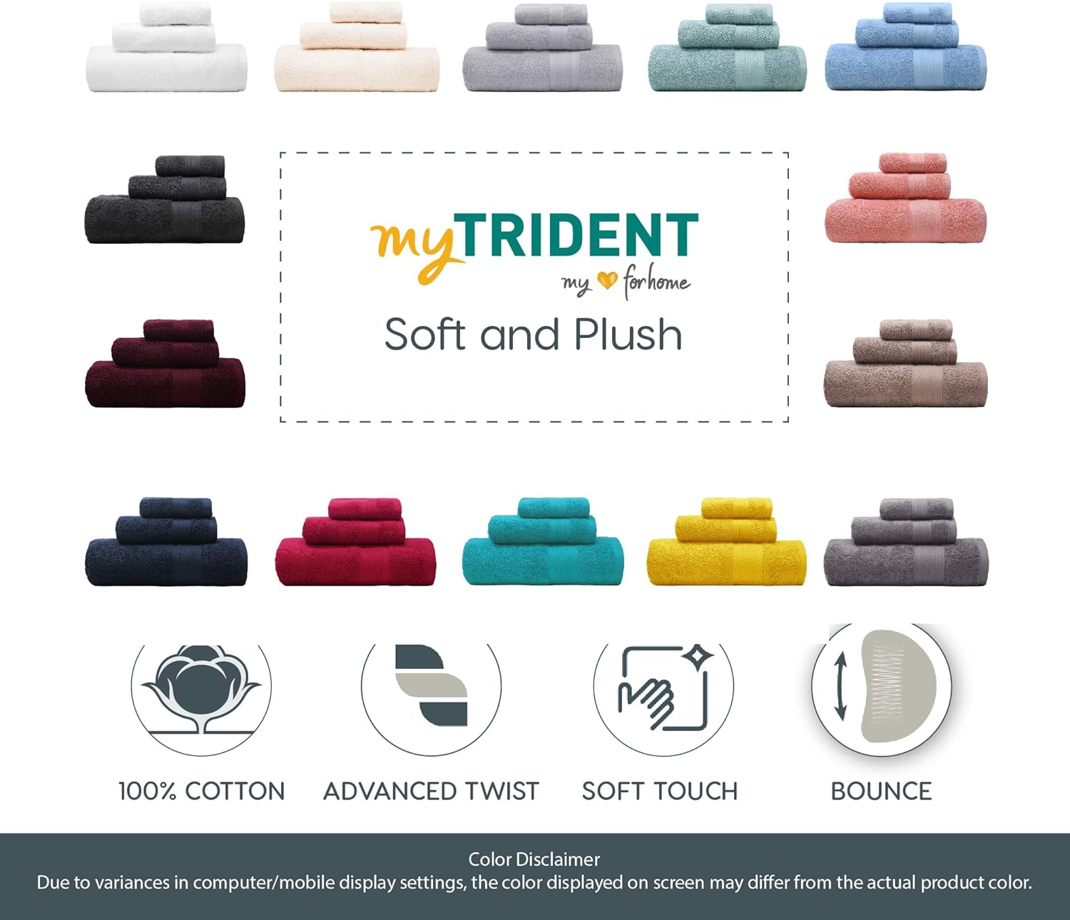 Luxury 100 Cotton Towels Set for Bathroom Use