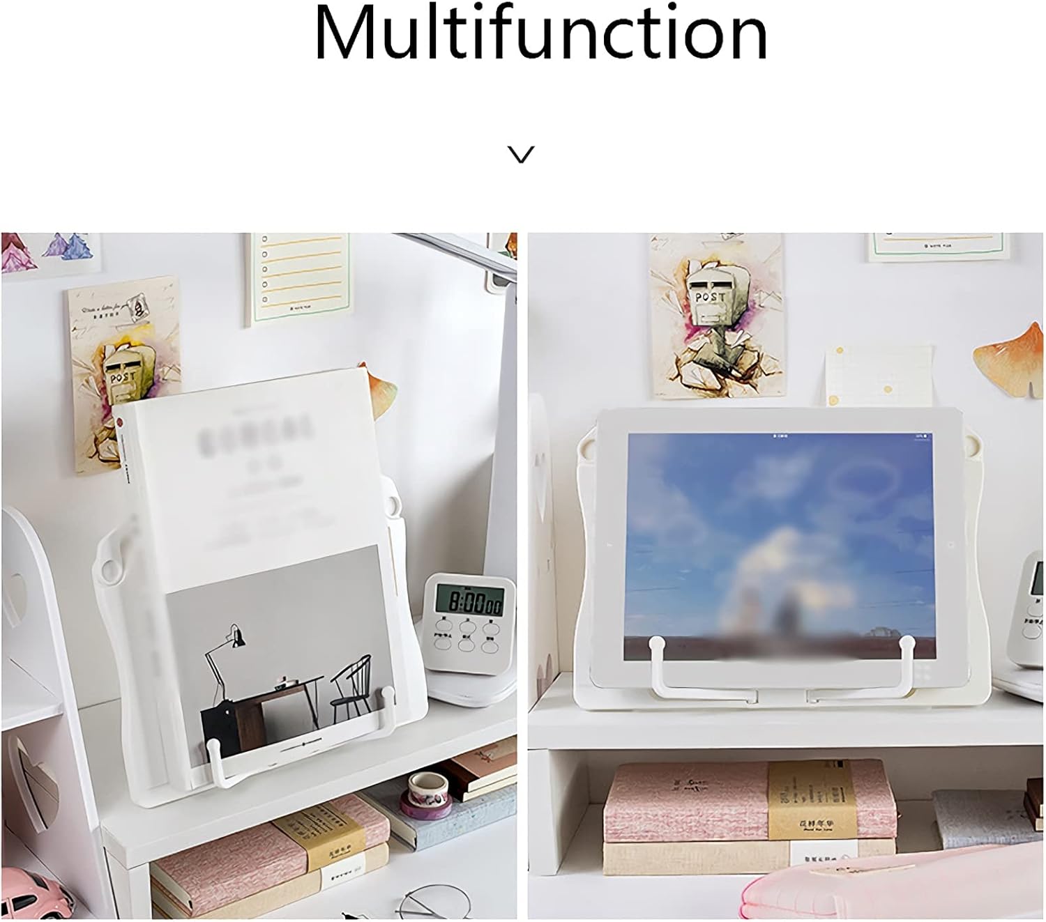 Sturdy Pink Book Stand for Desktops