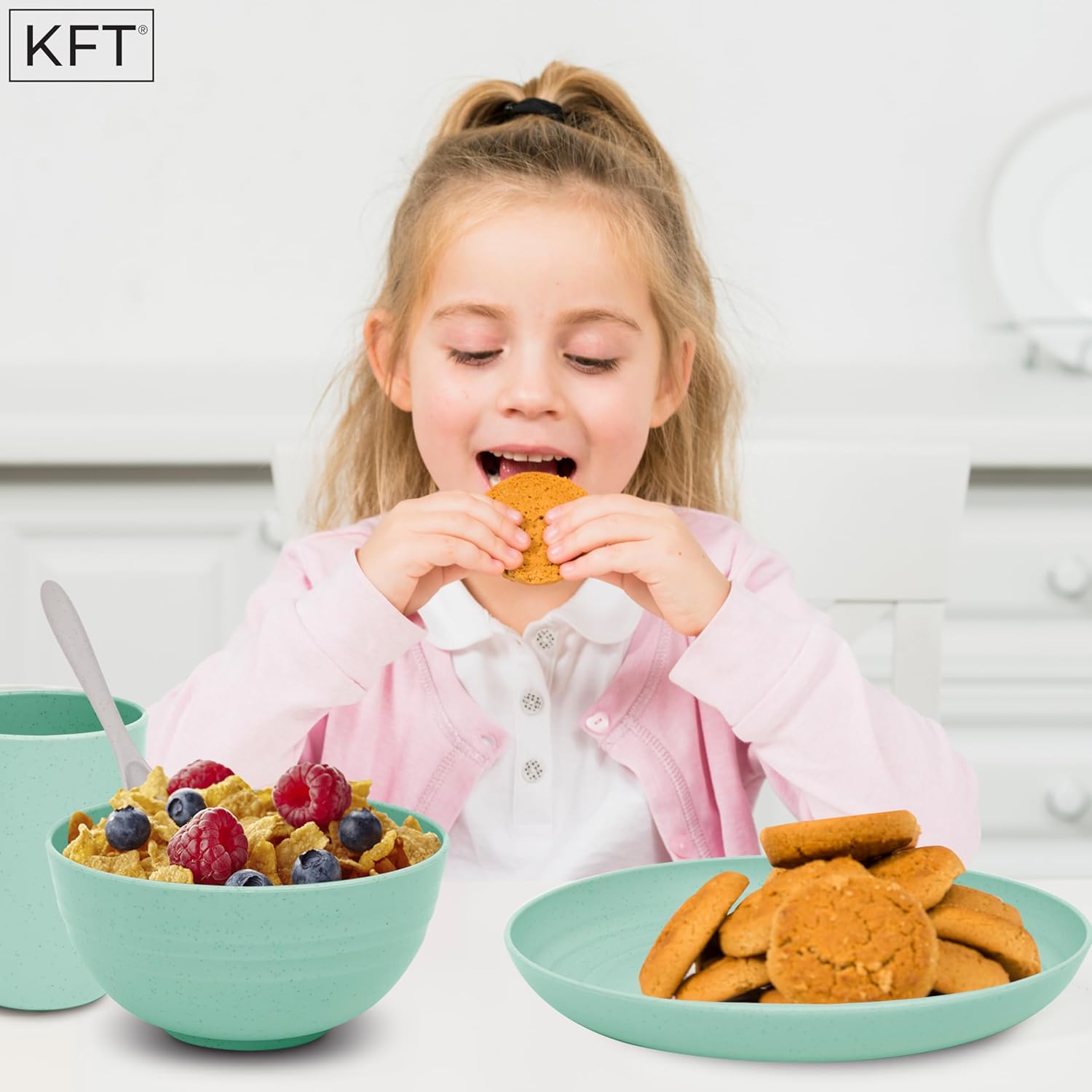 Eco-Friendly Dinnerware Set for 4 - Lightweight Unbreakable for Camping