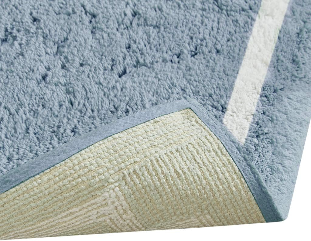 Madison Park Evan Bath Rug 20x30 Blue
