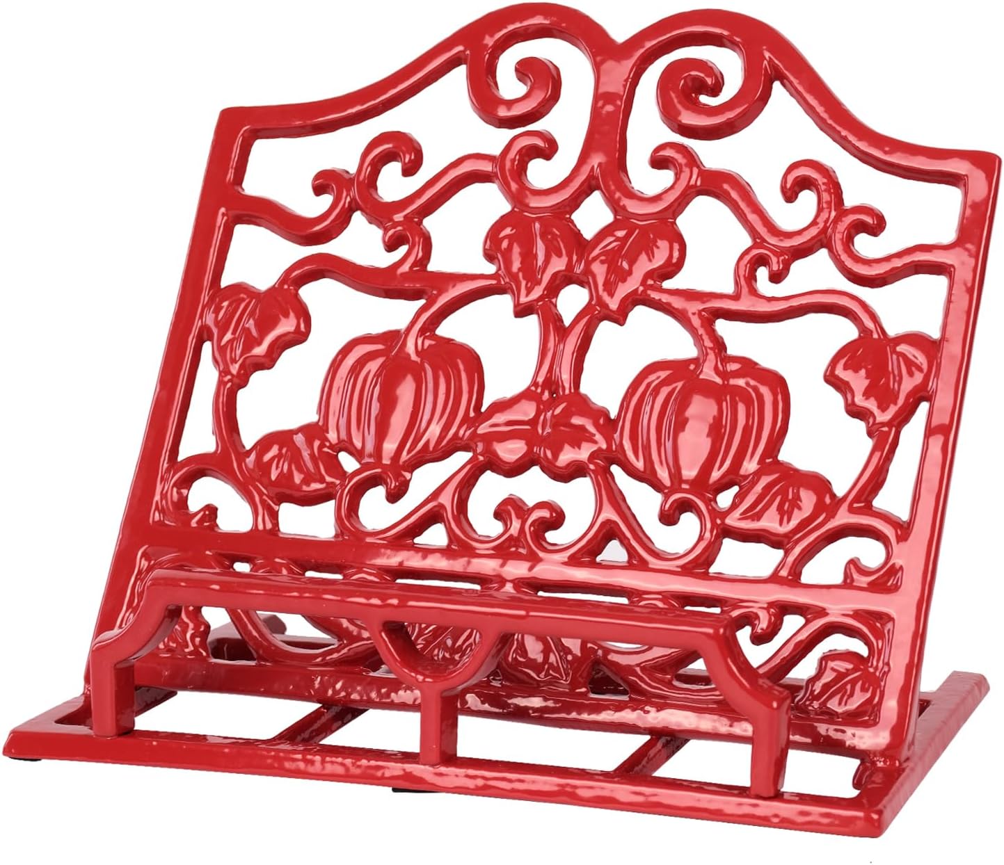 Vintage Cast Iron Recipe Stand Pumpkin Design