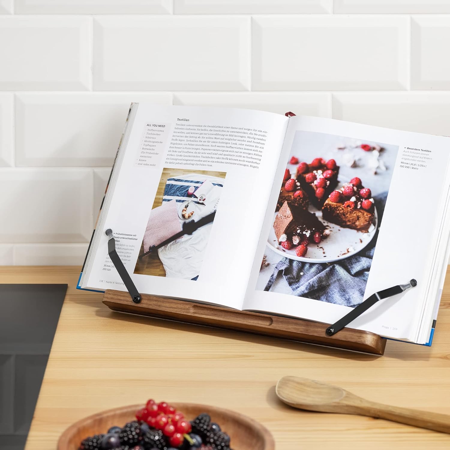 Wooden Easel Stand for Recipe Cookbooks