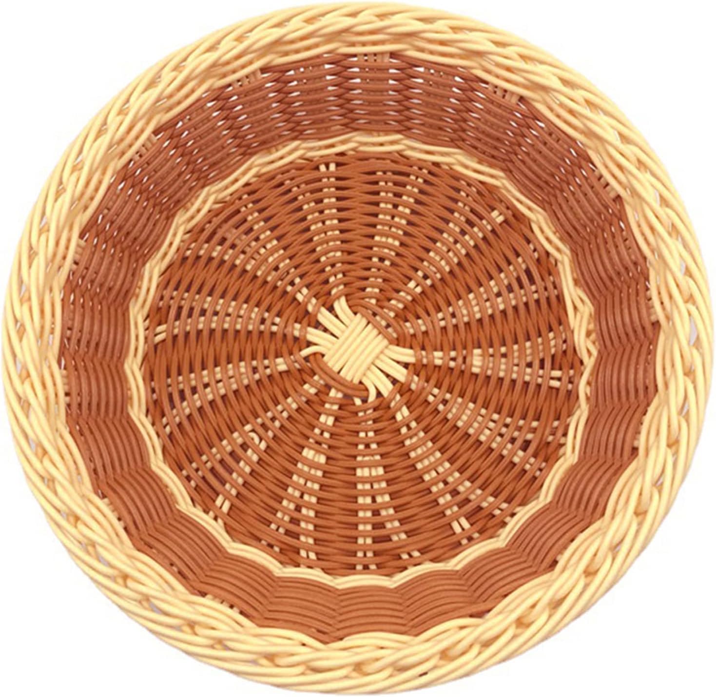 3-Piece Rattan Serving Basket Set Poly-Wicker Baskets