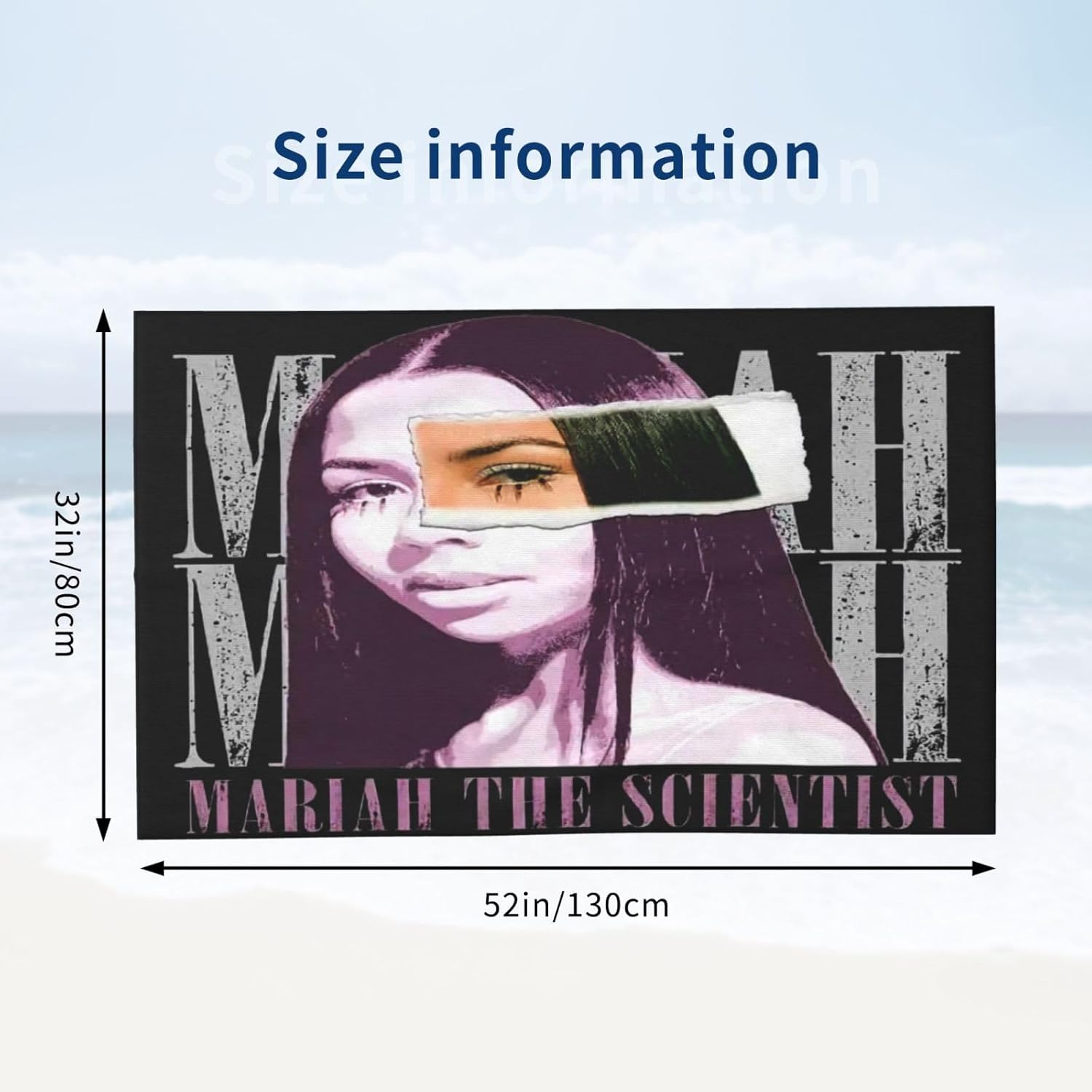 Utxnjskl Mariah The Music Scientist Bath Towel Microfiber 52x32 inches