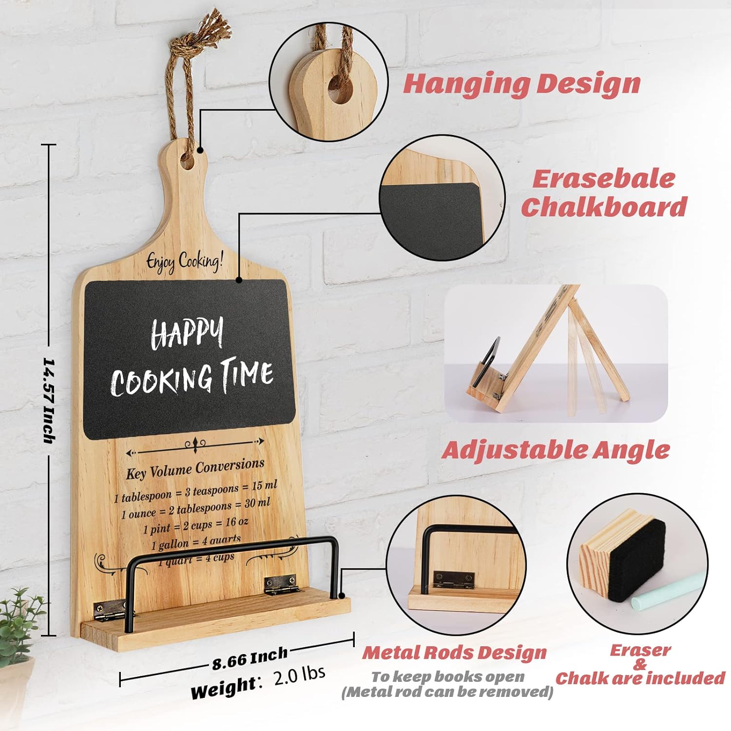 Funistree Christmas Recipe Stand for Women Mamas Grandmas KitchenXmas Gift