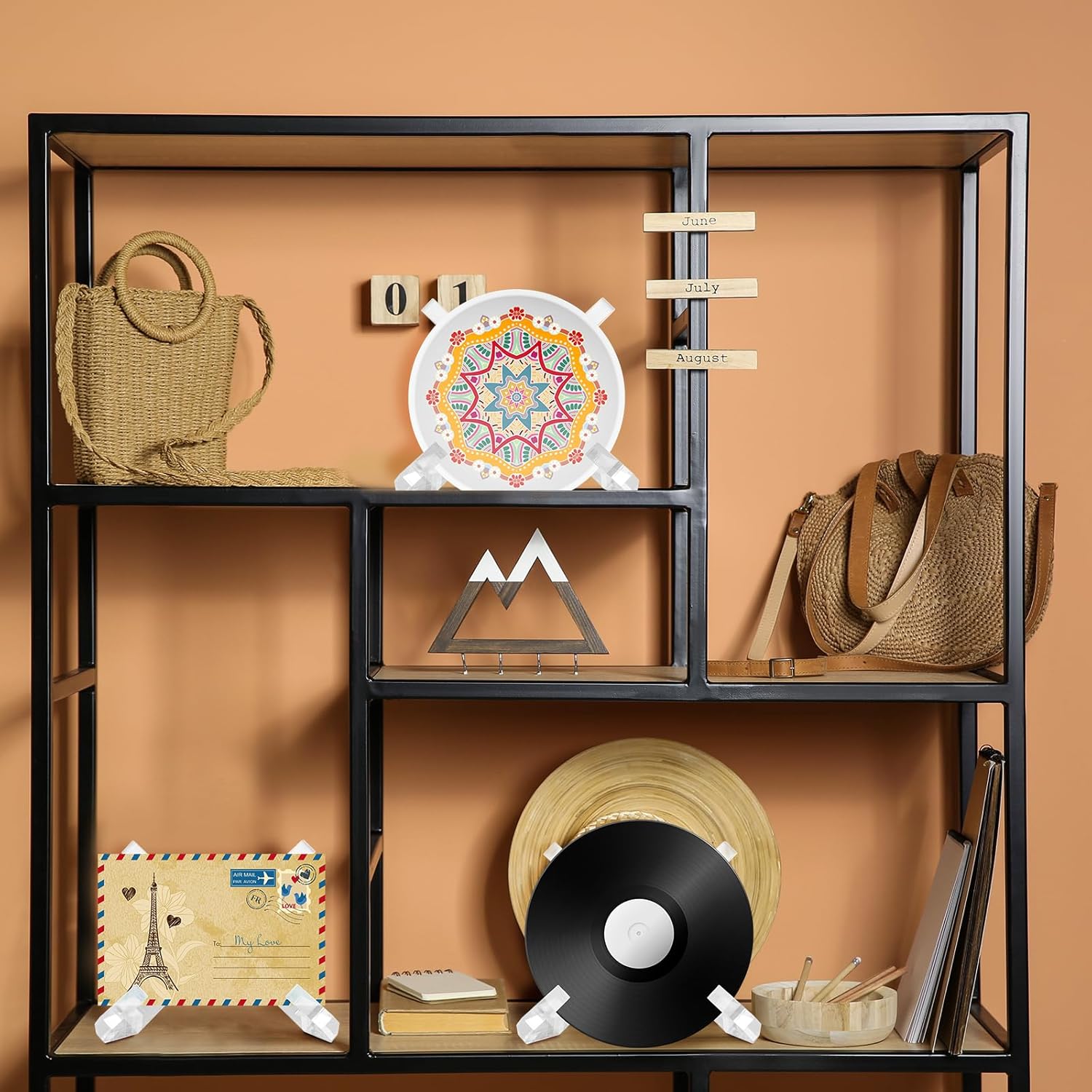 LEIFEOSH 65-Inch Acrylic Display Stand for Books Plates Art more