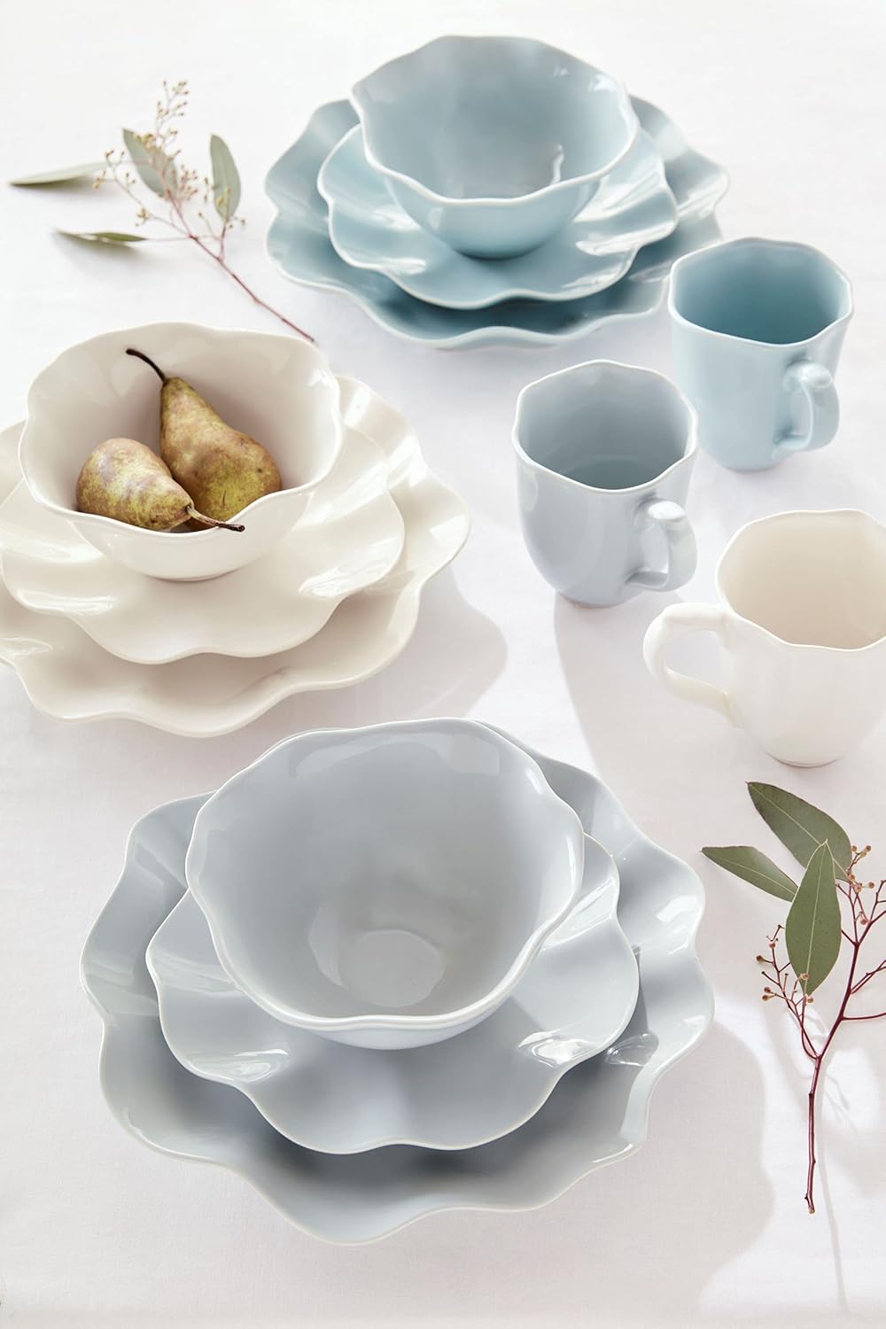 Portmeirion Sophie Conran Floral Serenity 4-Piece Set 11 Inch Stoneware