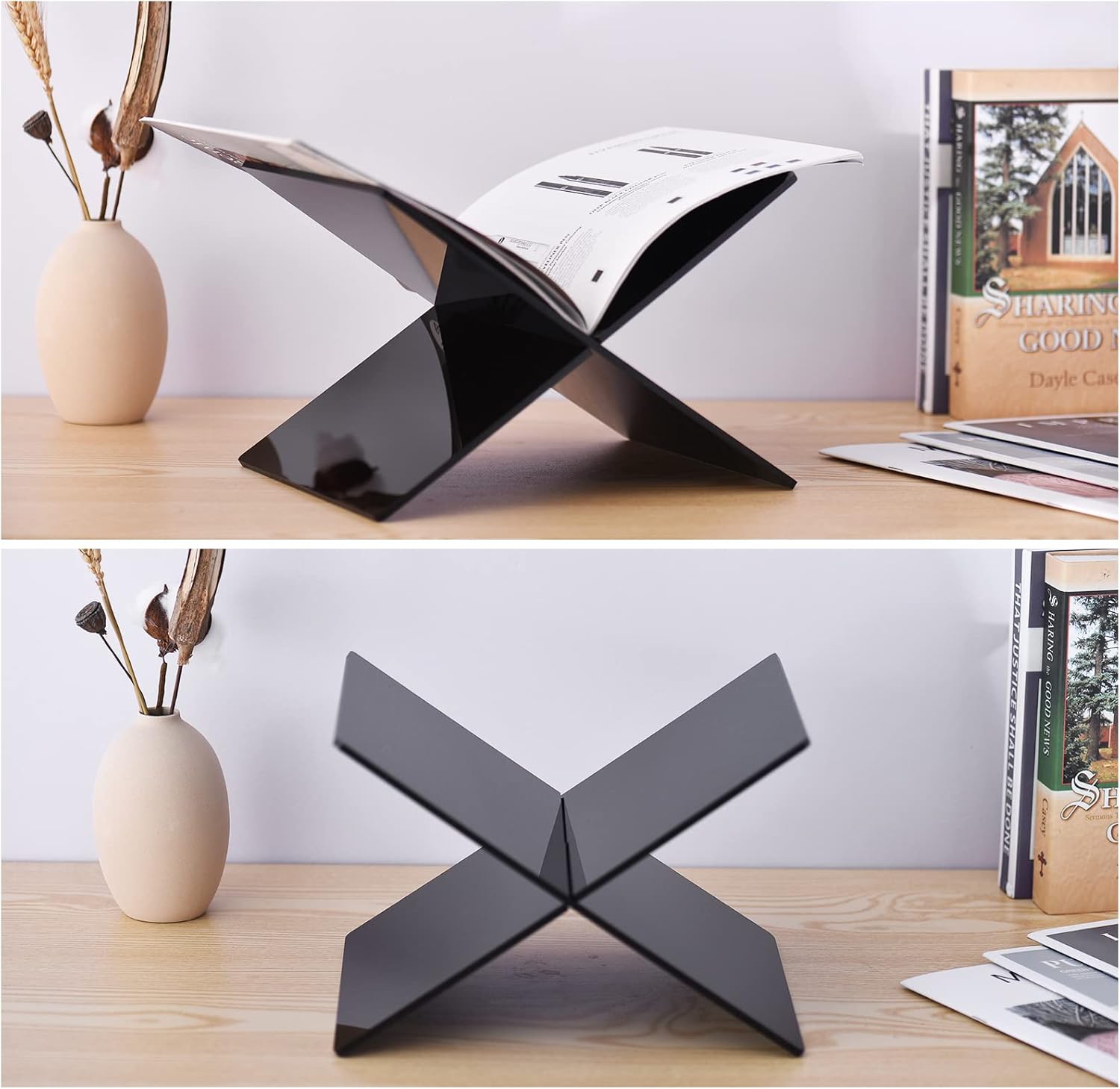 Irfora X-Shaped Acrylic Book Display