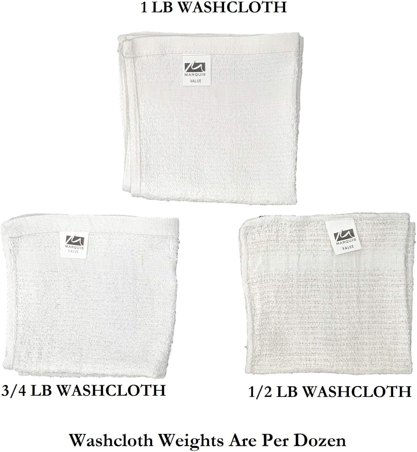 Marquis Mills 12x12 Reusable White Cotton Washcloths