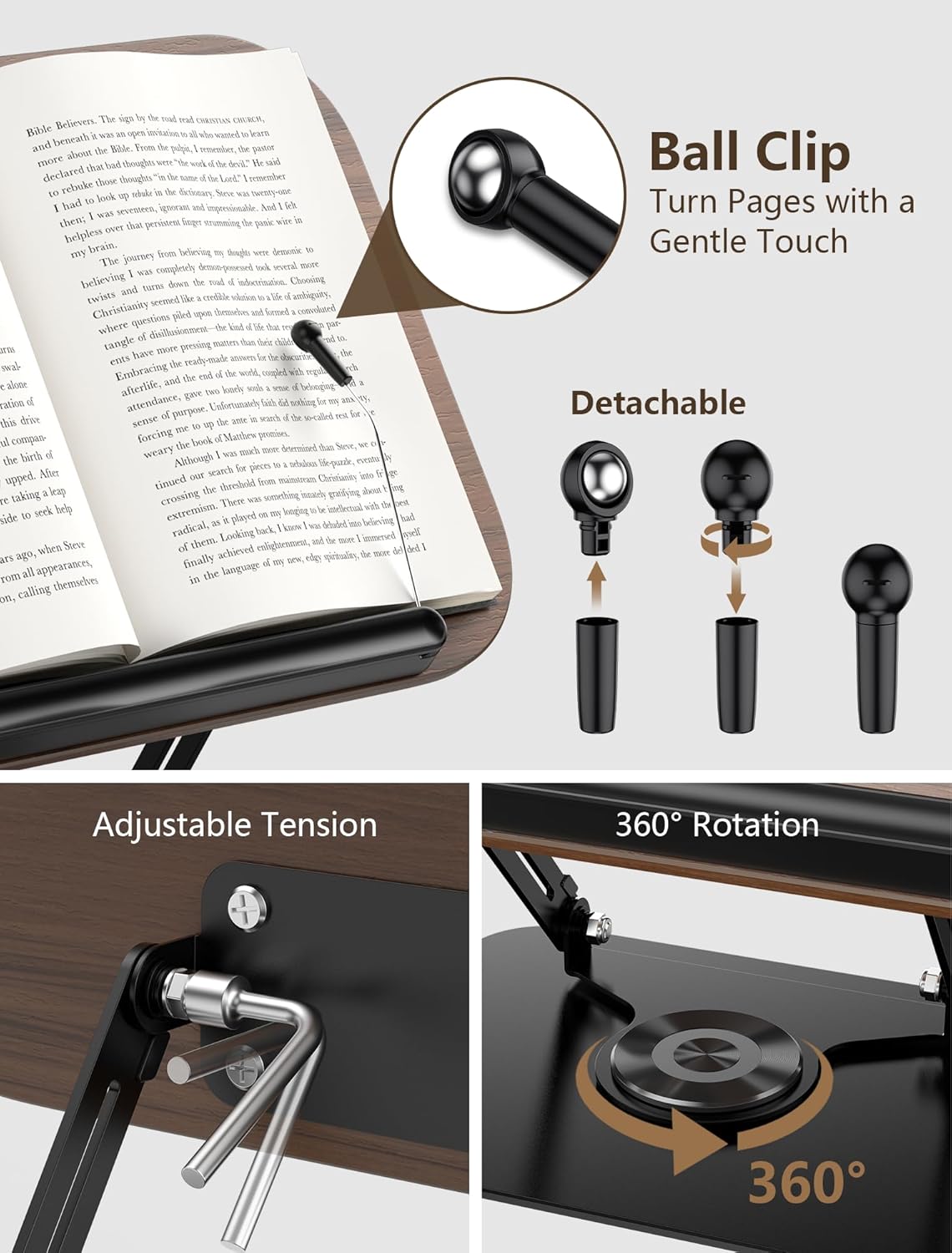 Gliship Adjustable Book Holder