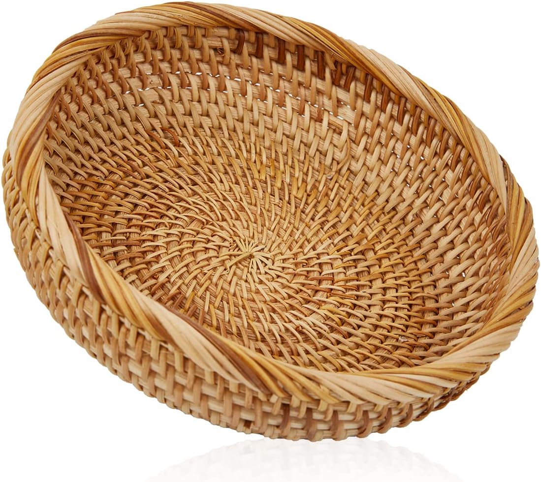 Natural Rattan Hand-Woven Small Fruit Basket