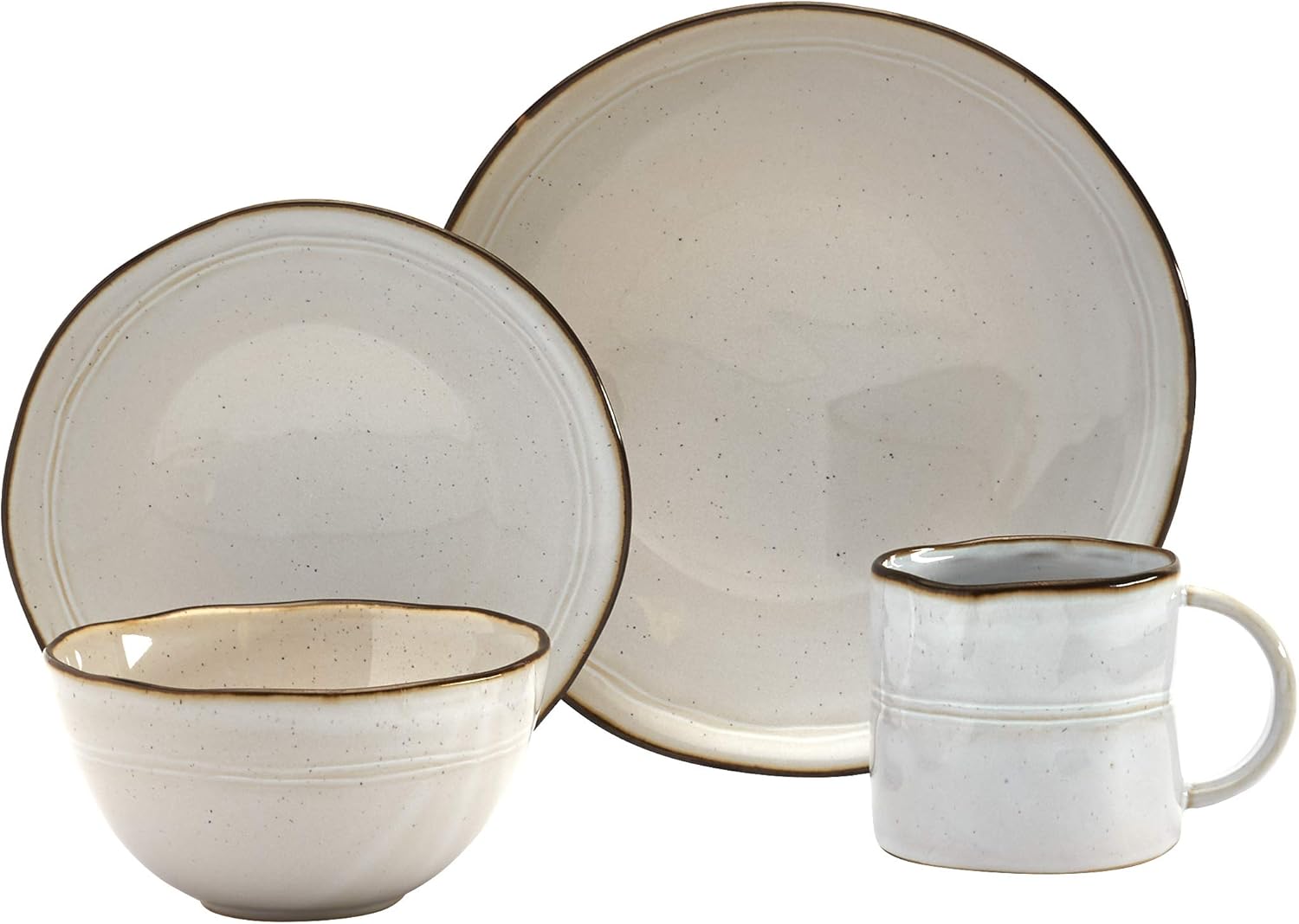 Modern Speckled Farmhouse Collection Dinnerware Set